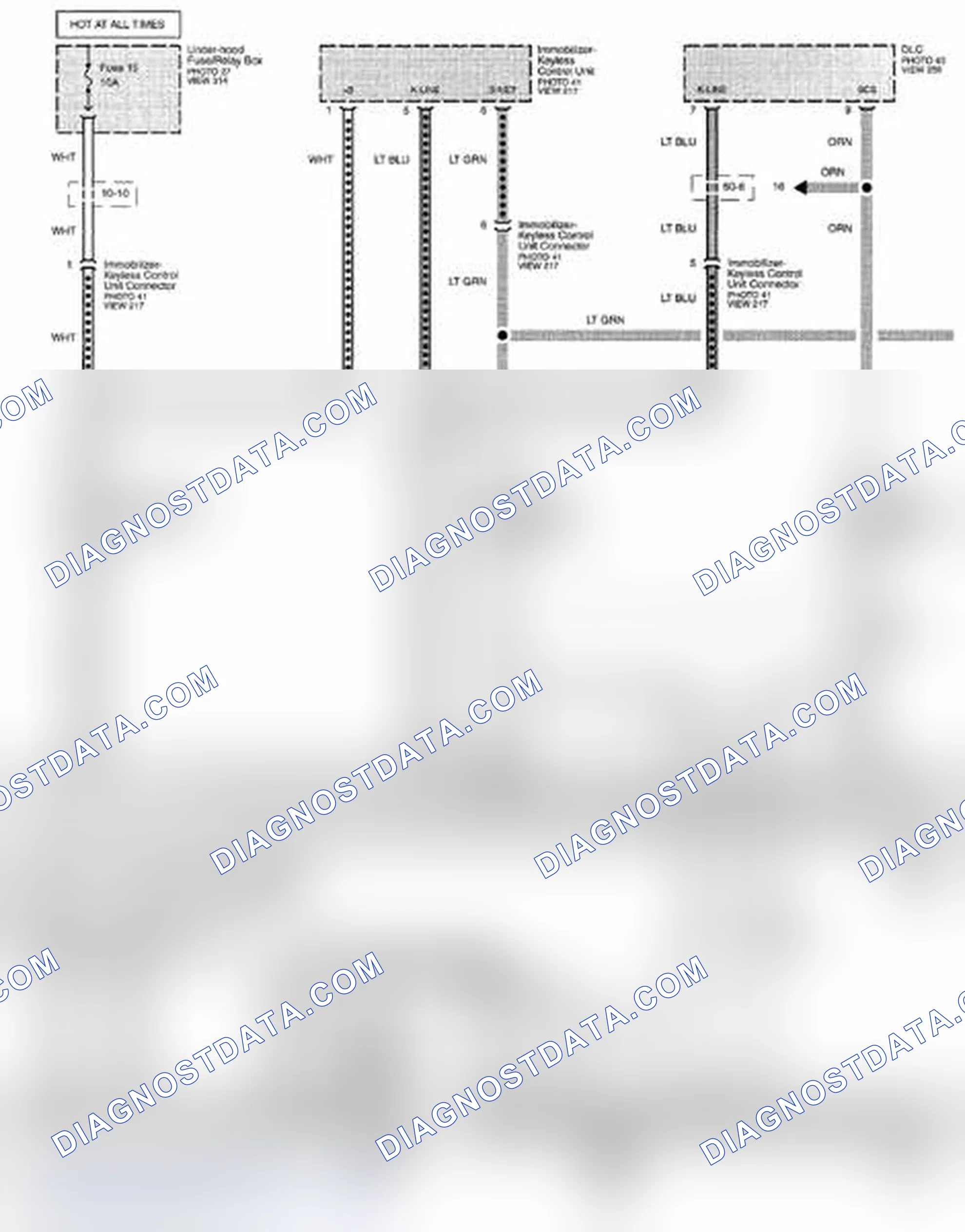 Scheme 154: Remote Starting System (Acura Accessory) Circuit Diagram (Page 21-5)