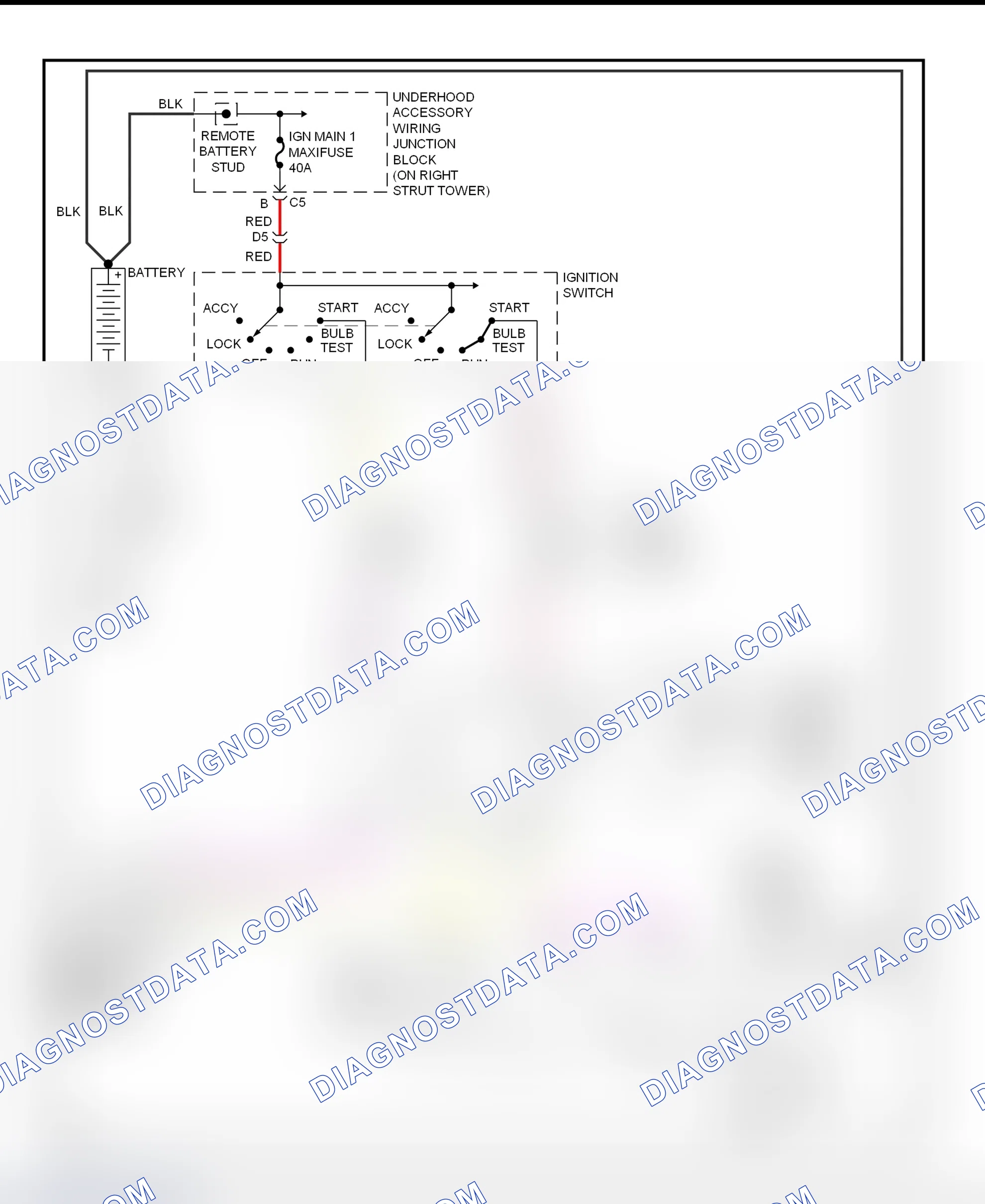 Fig. 26: Starting System Wiring Diagram (Grand Prix)