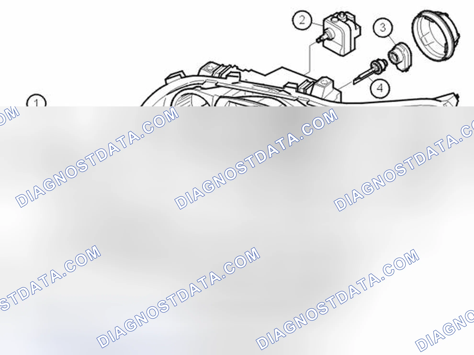 Scheme 90: Headlamp system, Bi-Xenon