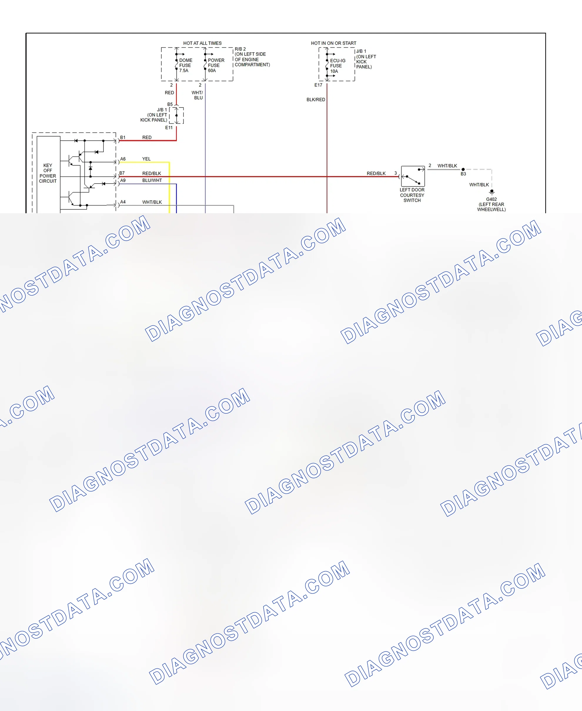 Scheme 10: Power Window System Wiring Diagram (Supra)