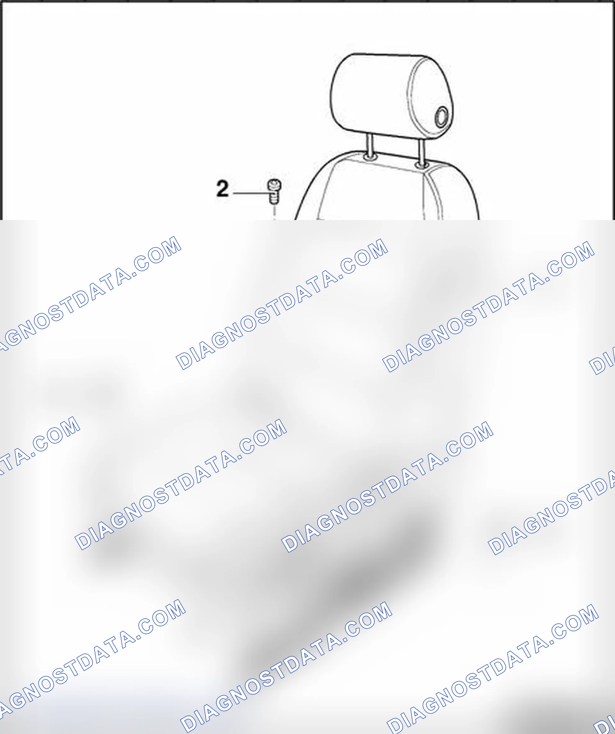 Scheme 211: Front seat, assembly overview