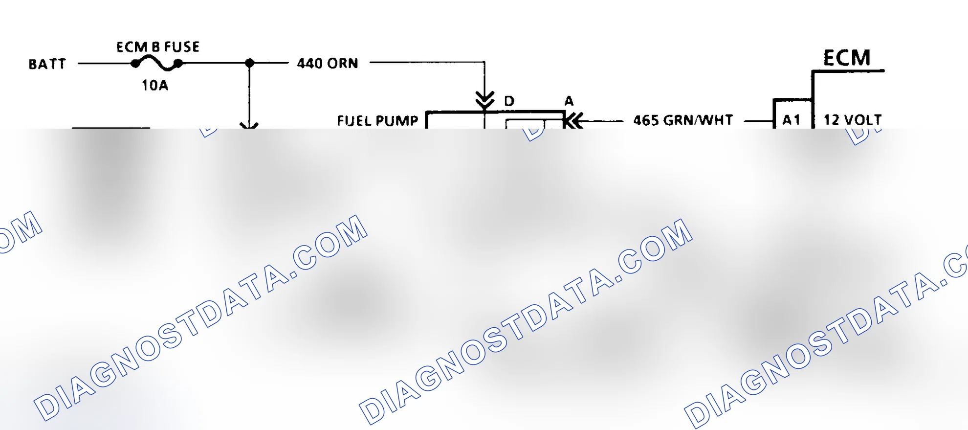 Scheme 63: Code 54 Schematic (Astro, Safari) Fuel Pump Circuit