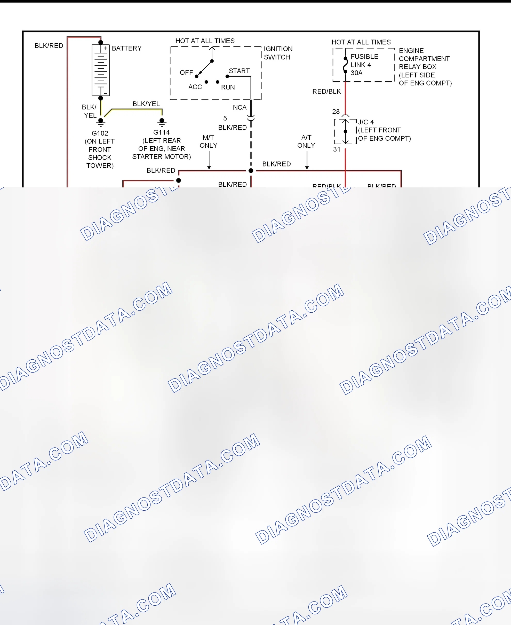 Scheme 2: Starting System Wiring Diagram (2.0L - W/O Anti-Theft)