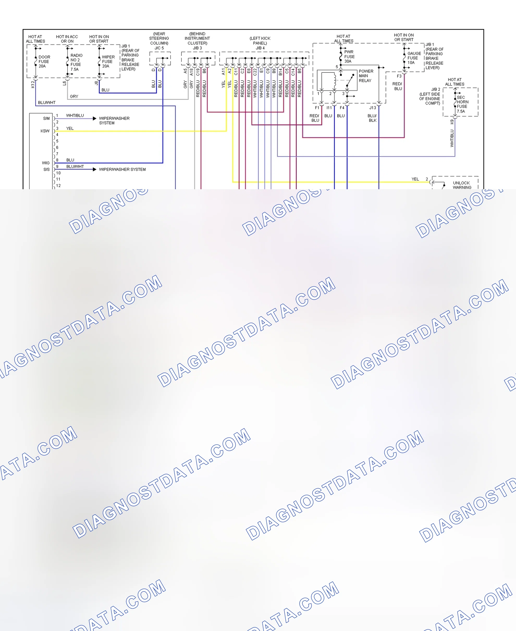 Fig. 12: Multiplex Control System Wiring Diagram (1 Of 2)