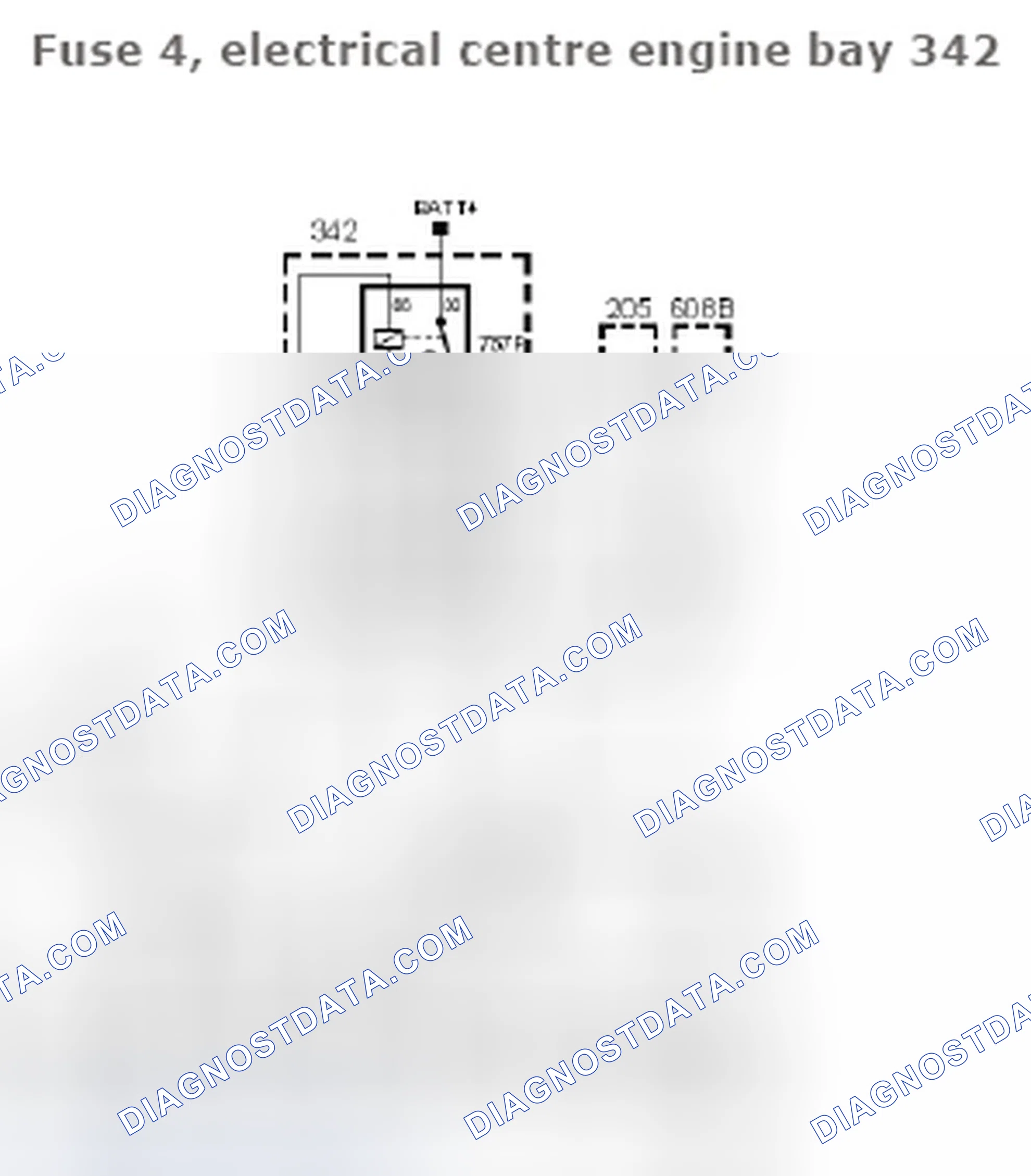 Scheme 301: Fuse 4, electrical center engine bay 342