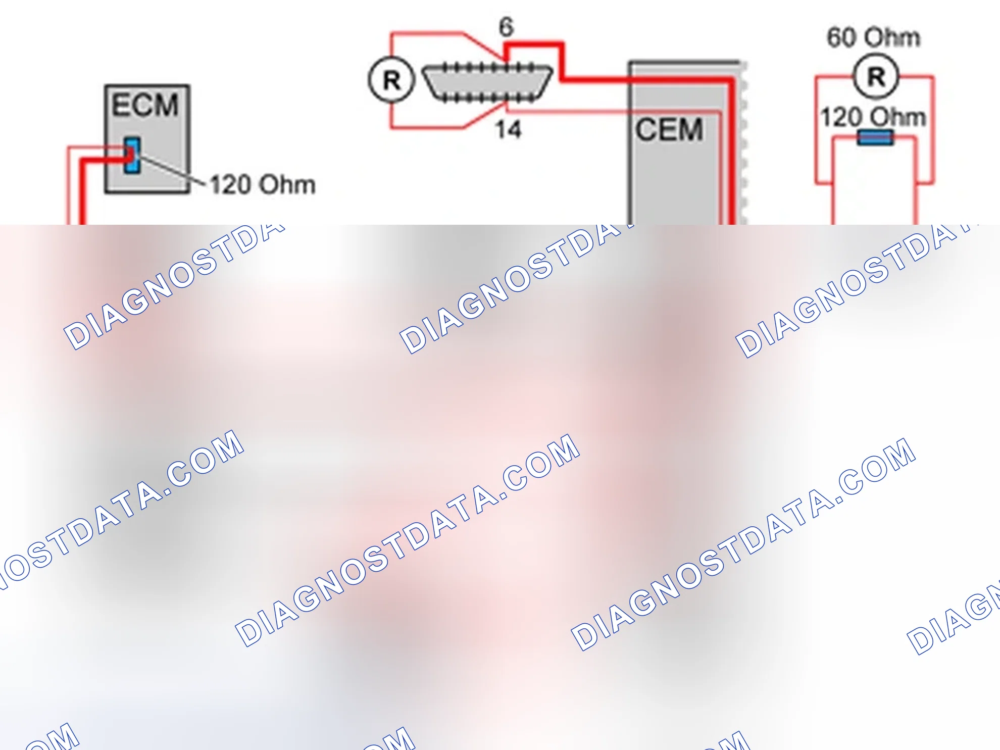 Scheme 421: Resistance Measurement In High-Speed Net HS CAN (High Speed), example