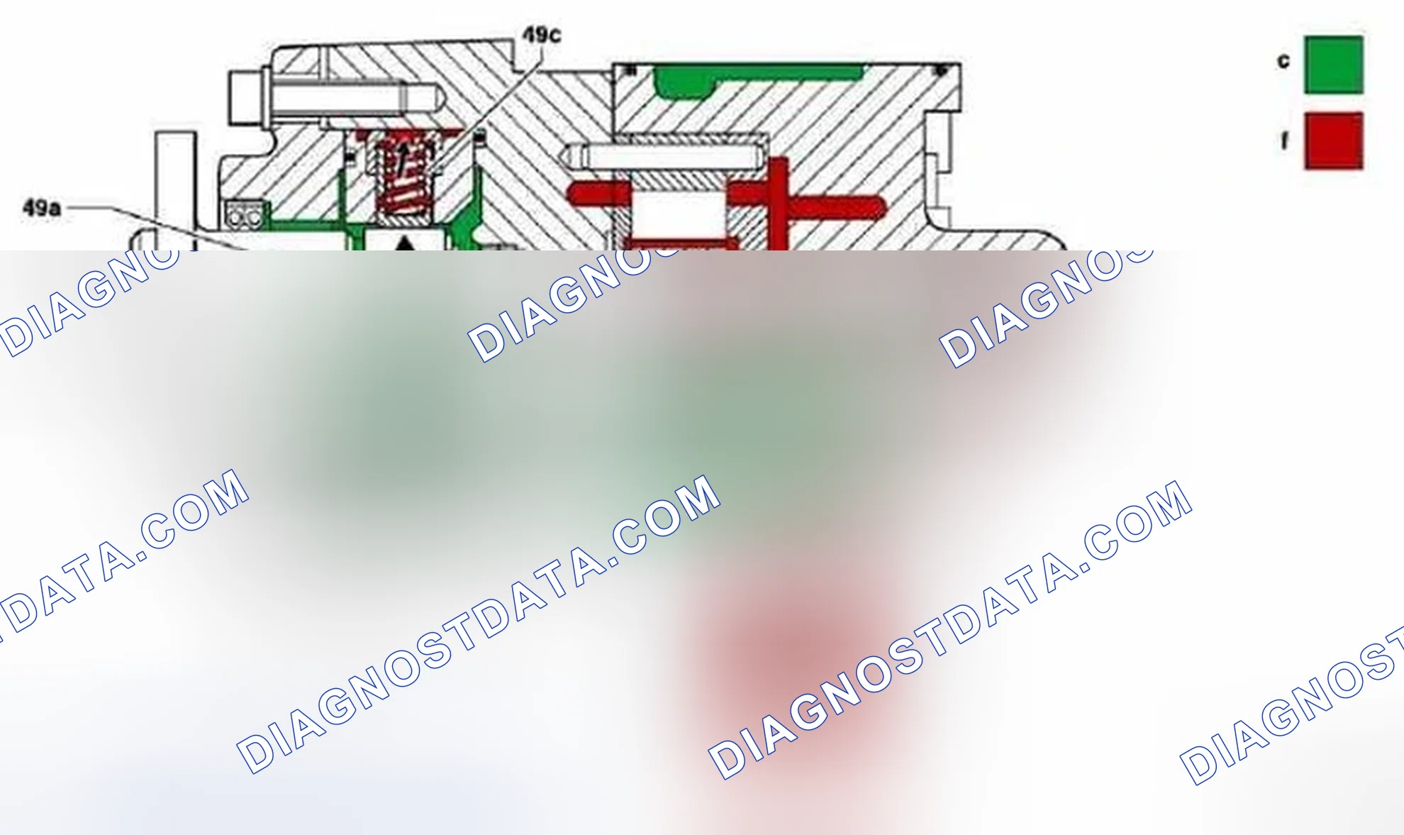 Scheme 170: Steering/ADS suspension system tandem pump, function - GF46.30-P-2200-01A
