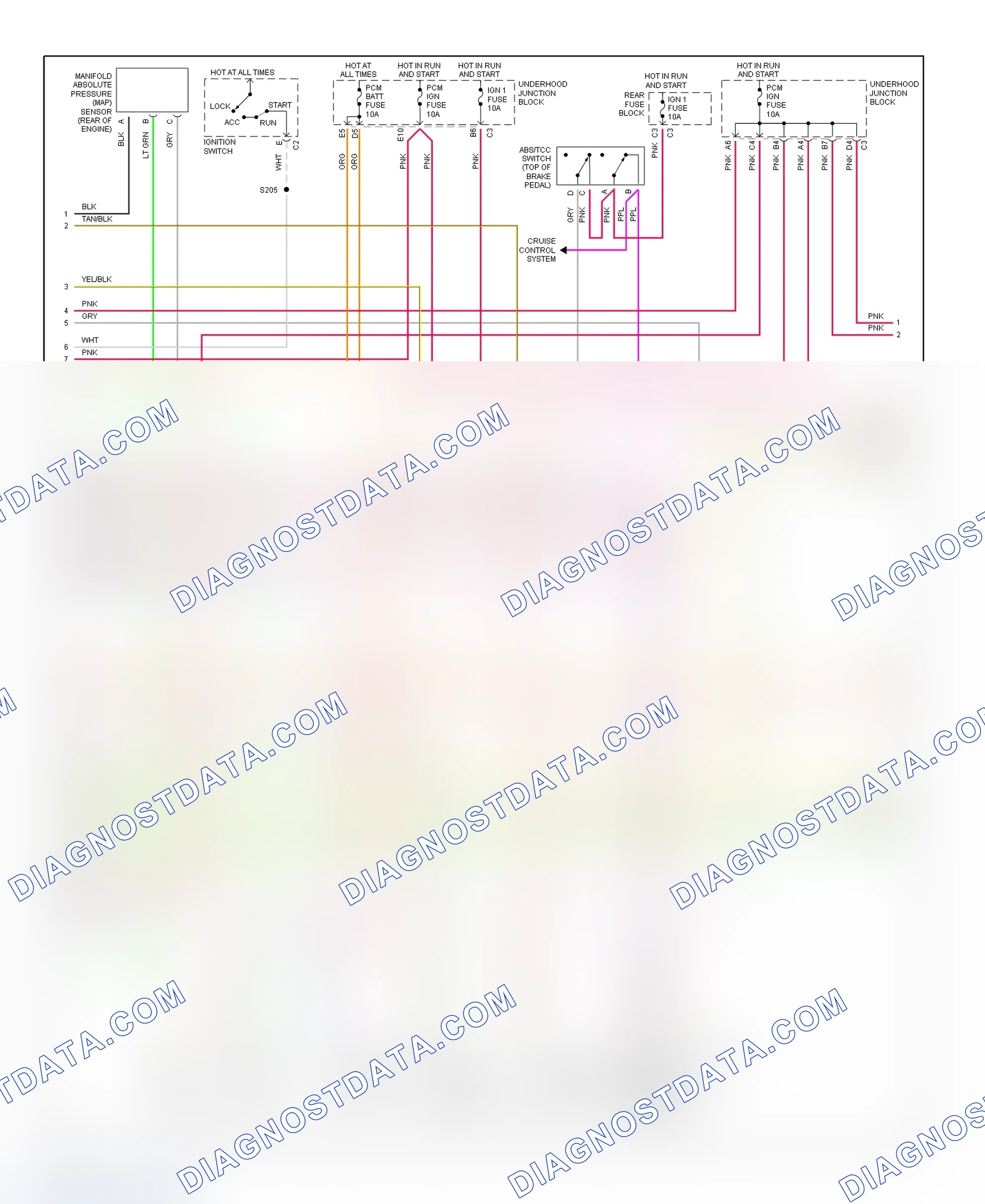Scheme 173: PCM Wiring Diagram (Seville - 4.6L - 2 Of 4)