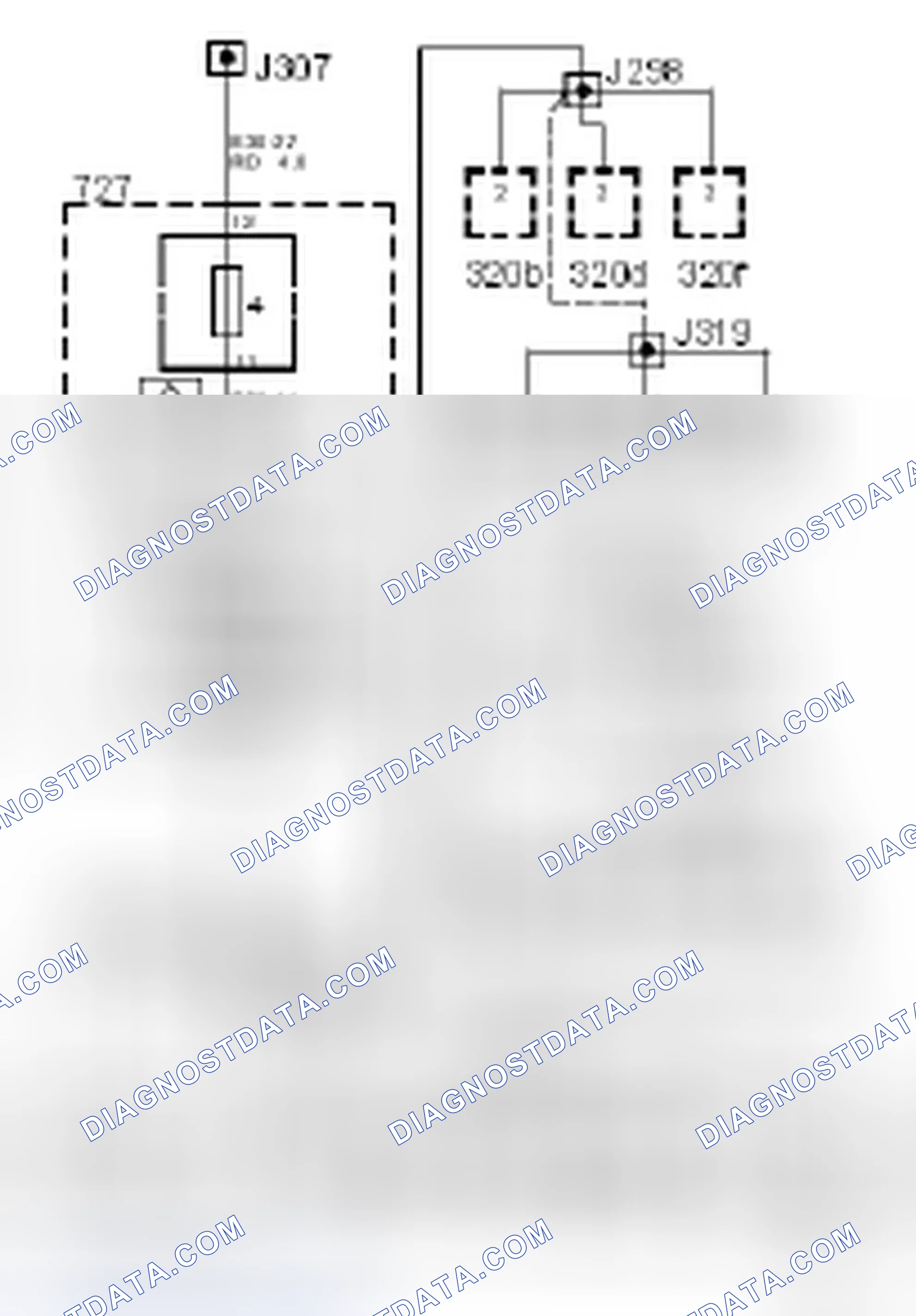 Scheme 905: Fuse 4, main fuse box 727 for B284