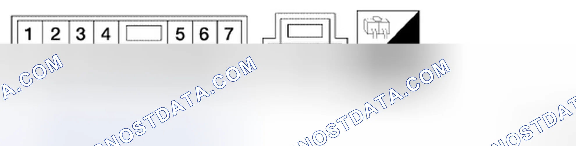 Scheme 7: Identifying Main Power Window And Door Lock/Unlock Switch Connector Terminal Layout