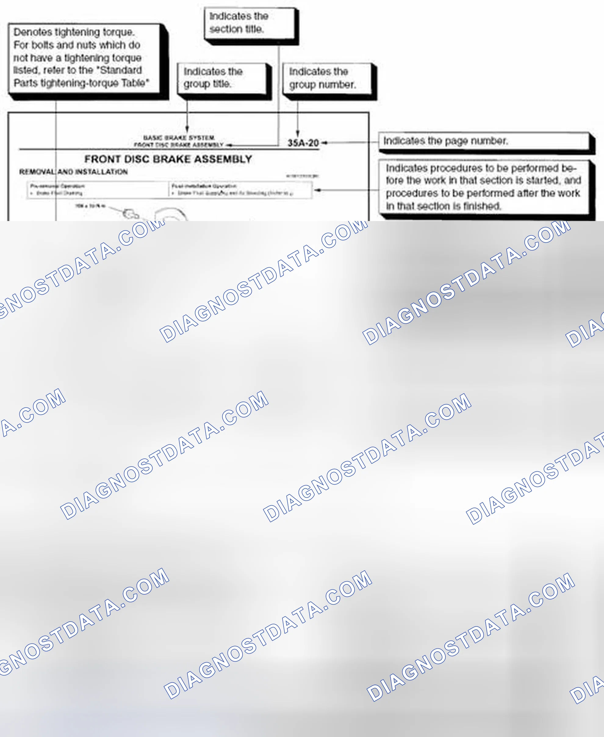 Scheme 113: EXPLANATION OF SERVICE INFORMATION CONTENTS
