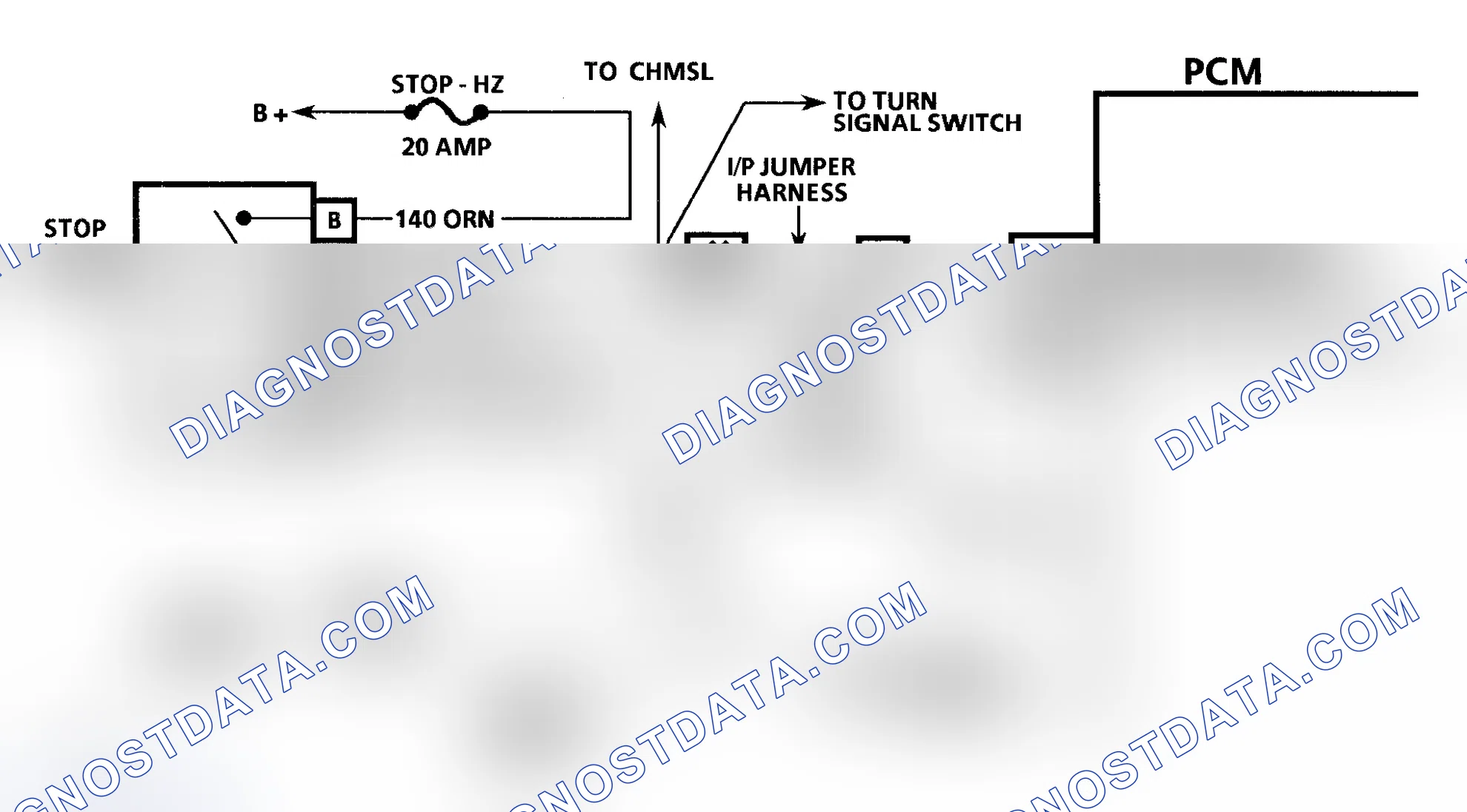 Scheme 485: DTC 41 Schematic ("G" Series) Brake Switch Circuit Fault