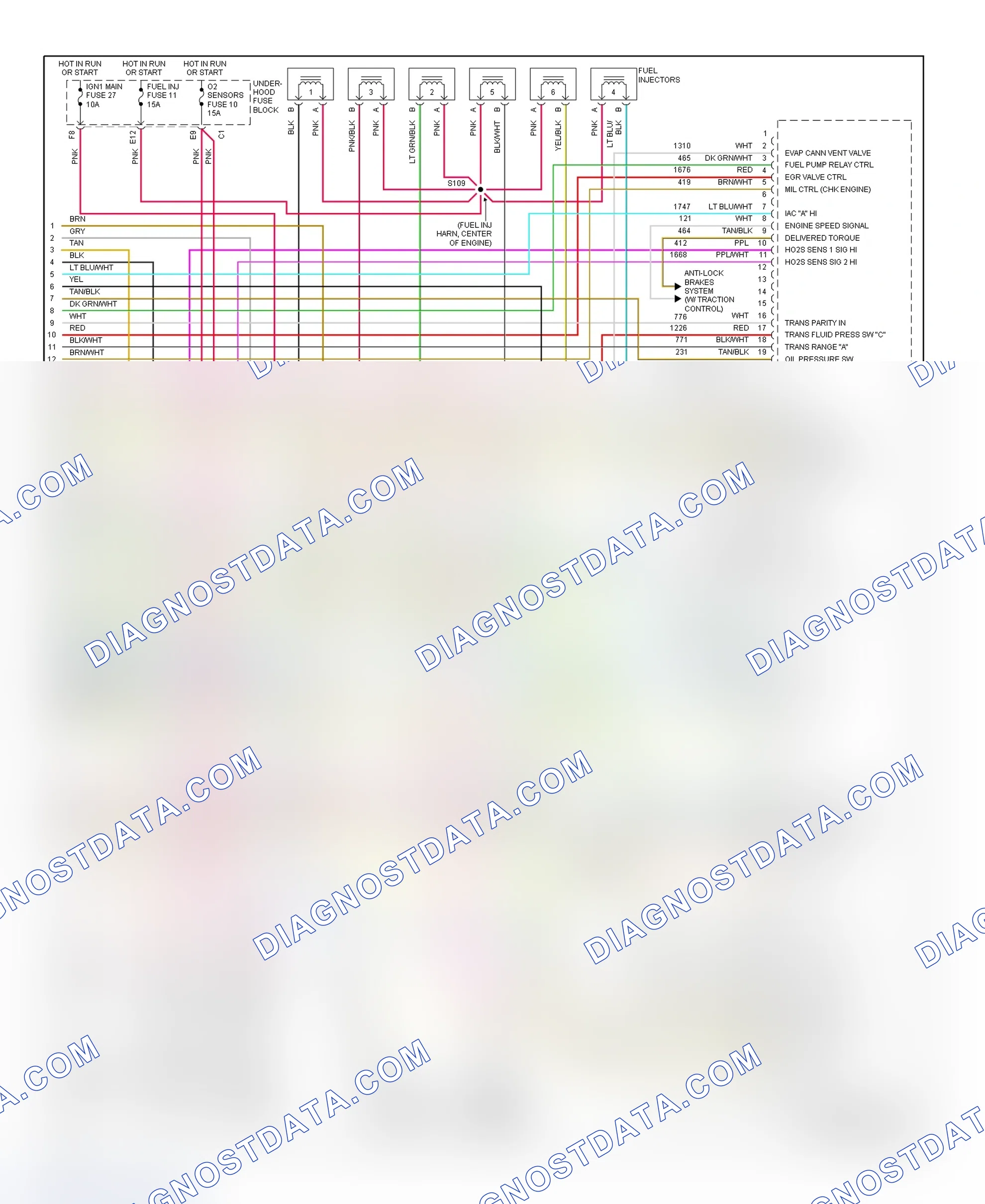 Scheme 77: PCM Wiring Diagram (Aztek & Rendezvous - 3.4L - 4 Of 4)