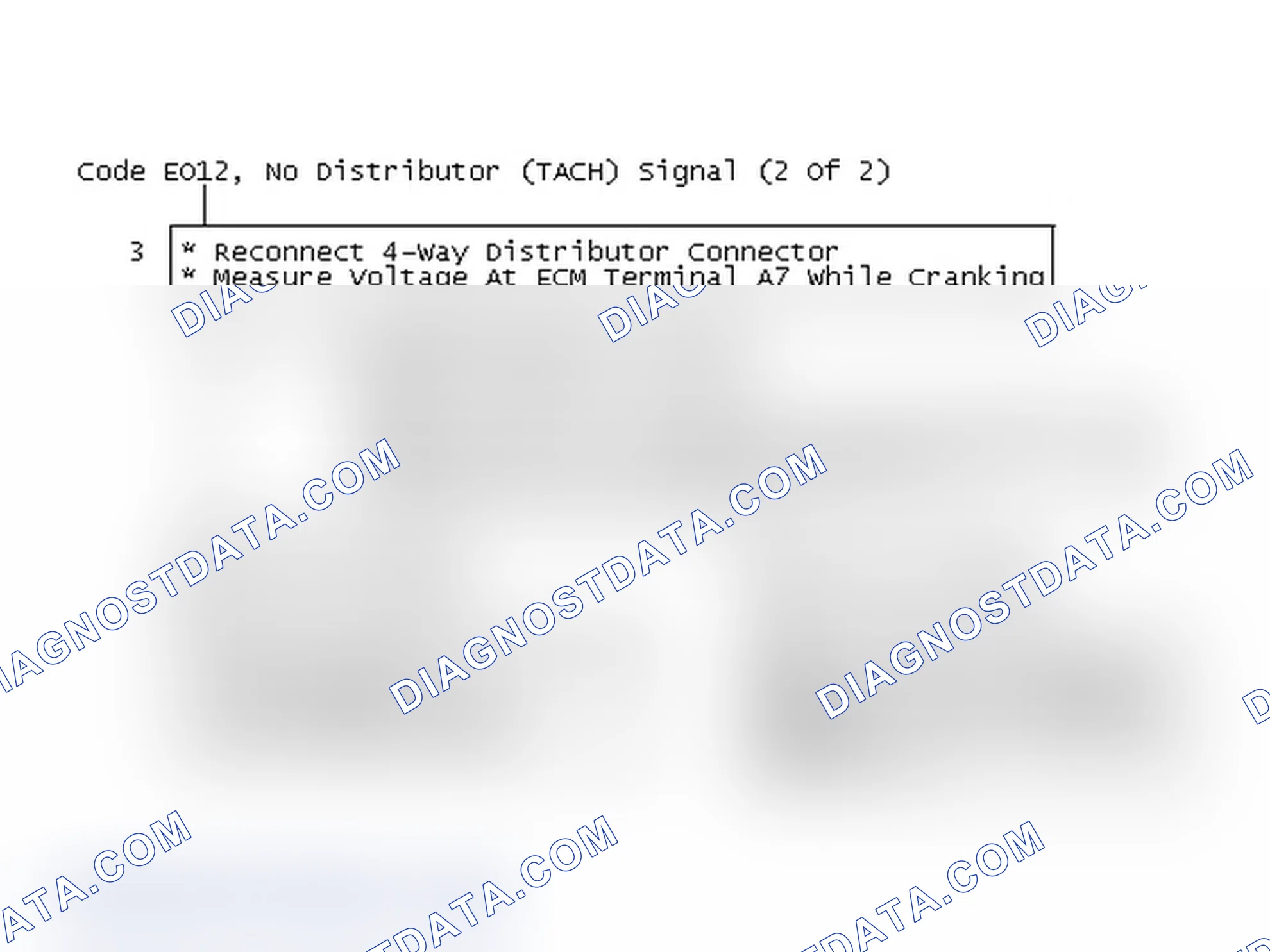 Scheme 206: Flow Chart, Code EO12, No Distributor (TACH) Signal (2 Of 2)
