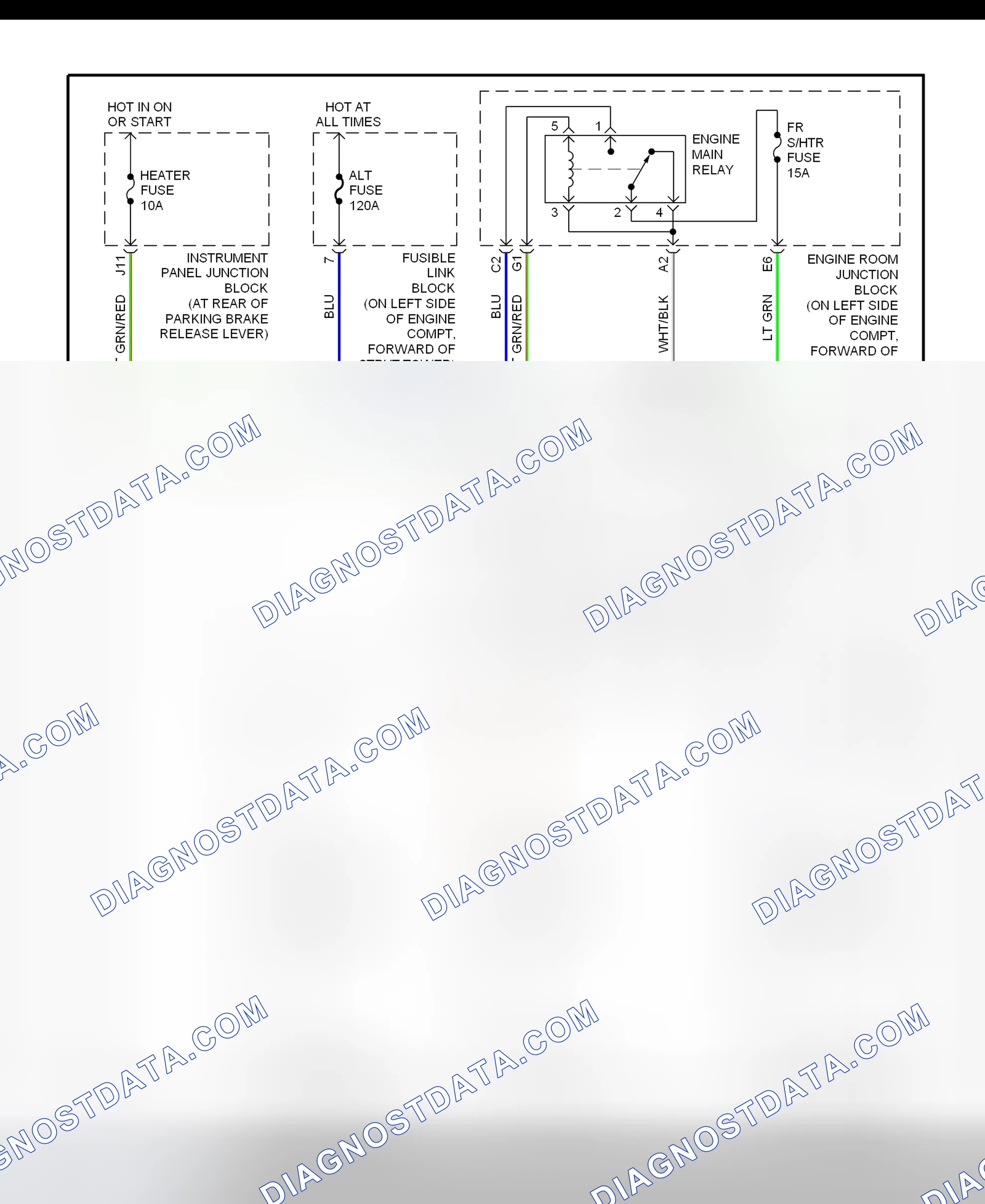 Scheme 15: Heated Seat System Wiring Diagram (LS400)