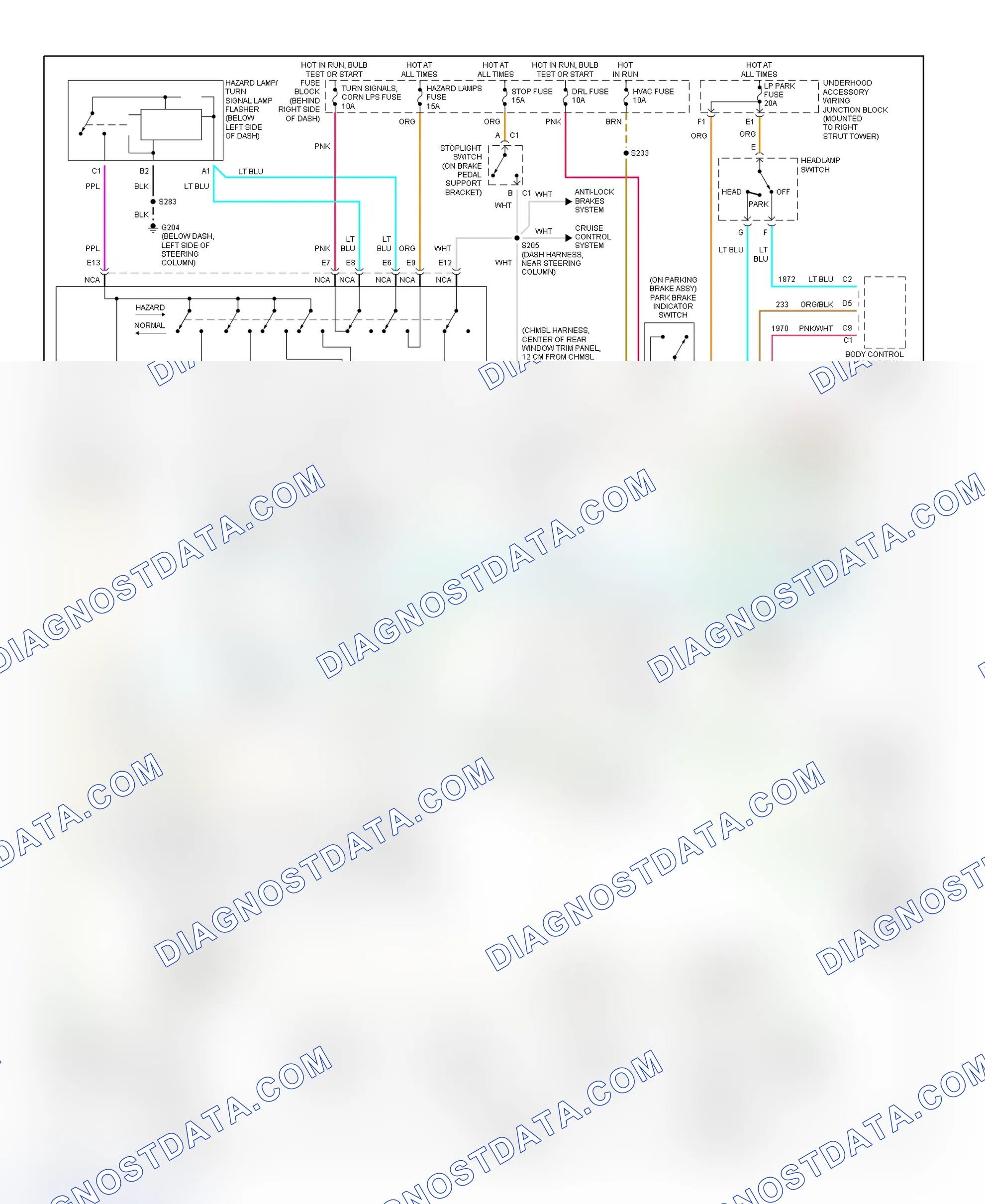 Scheme 12: Exterior Lights Wiring Diagram (Century & Regal)
