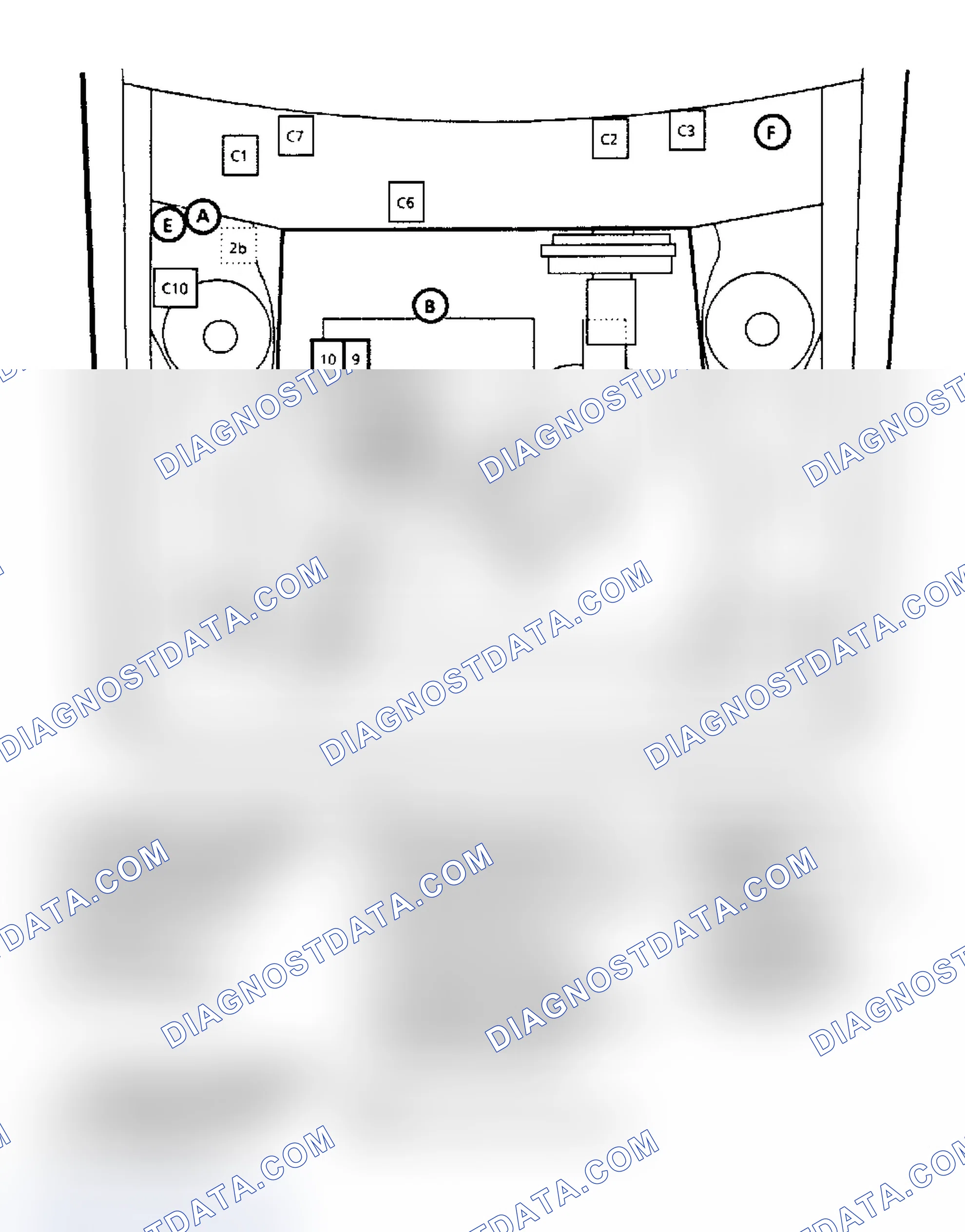 Scheme 213: Component Locations "A" Body, 2.8L (VIN X)