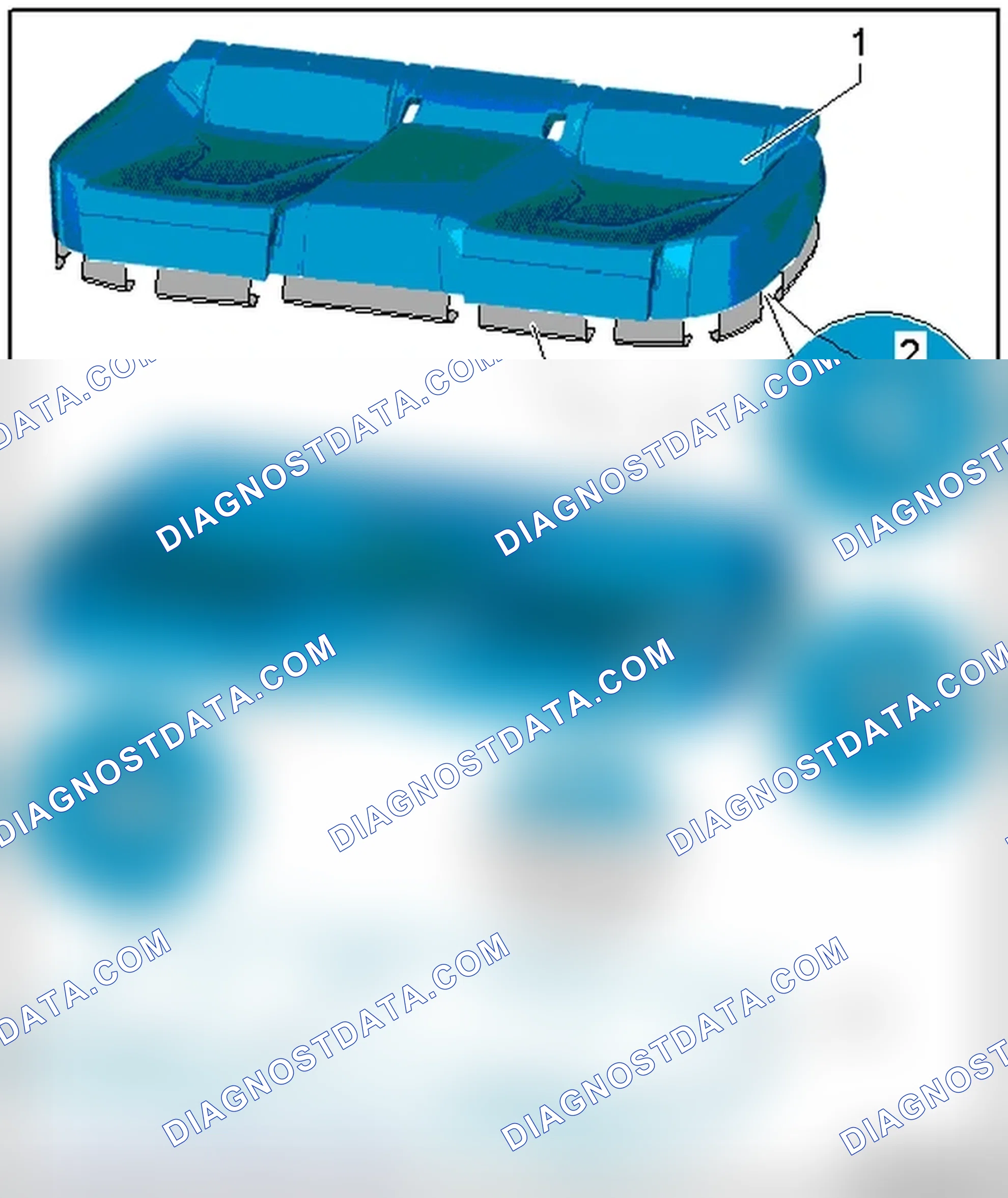 Scheme 648: BENCH SEAT WITHOUT CENTER STORAGE COMPARTMENT OVERVIEW