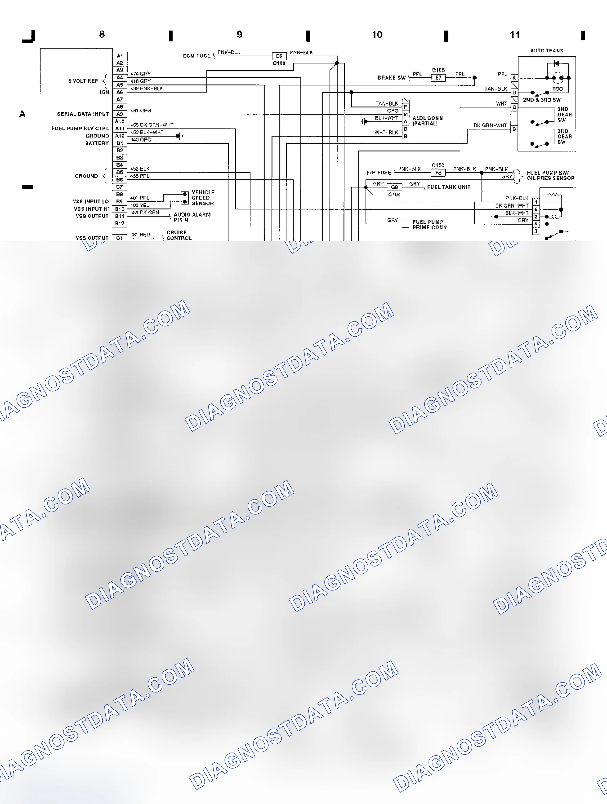 Scheme 14: 3.1L (VIN T) ECM Wiring Diagram (Cavalier)