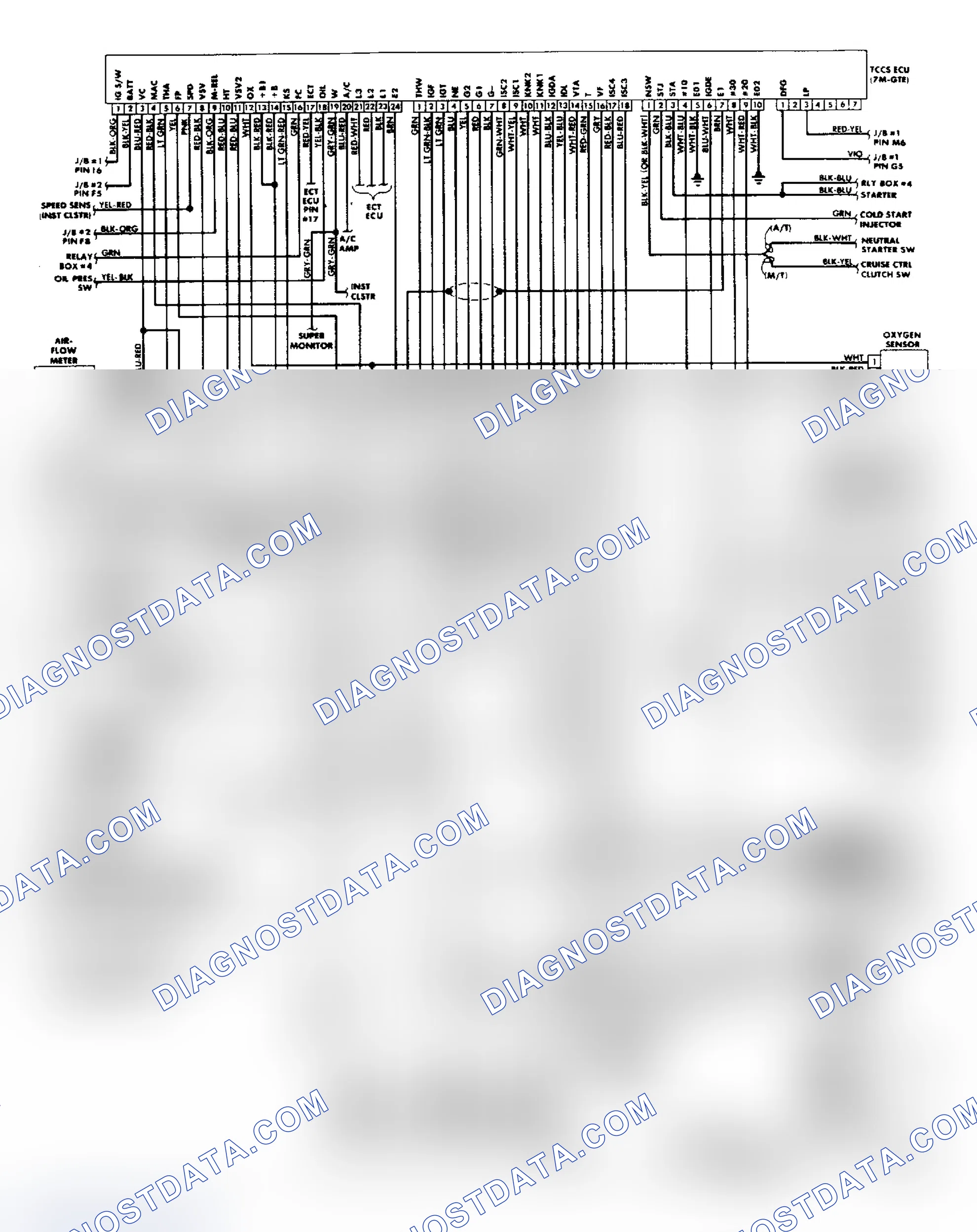 Scheme 63: EFI/TCCS Wiring Diagram (Supra - W/7M-GTE Engine)