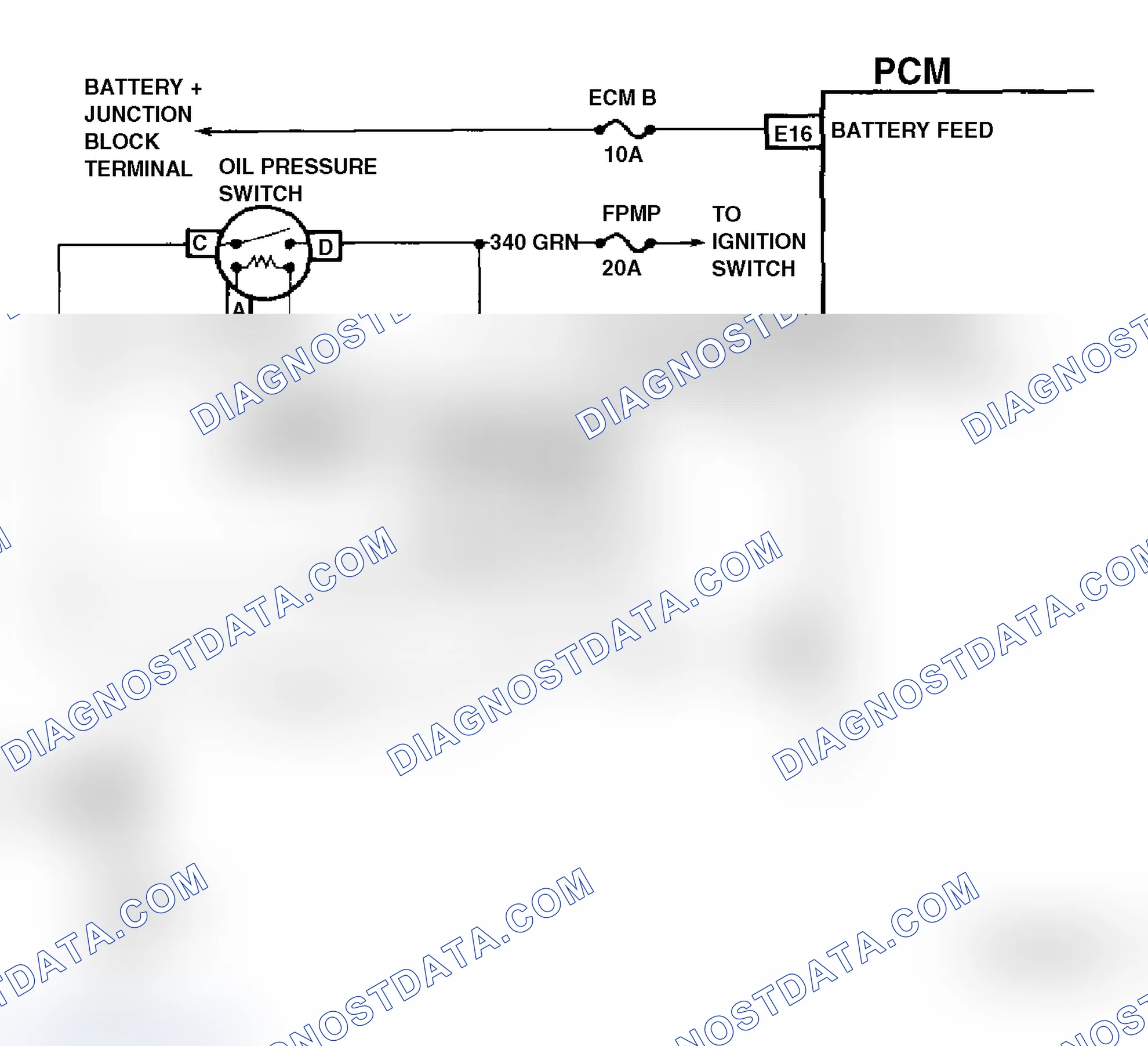 Scheme 86: Code 54 Schematic ("G" Series) Fuel Pump Circuit