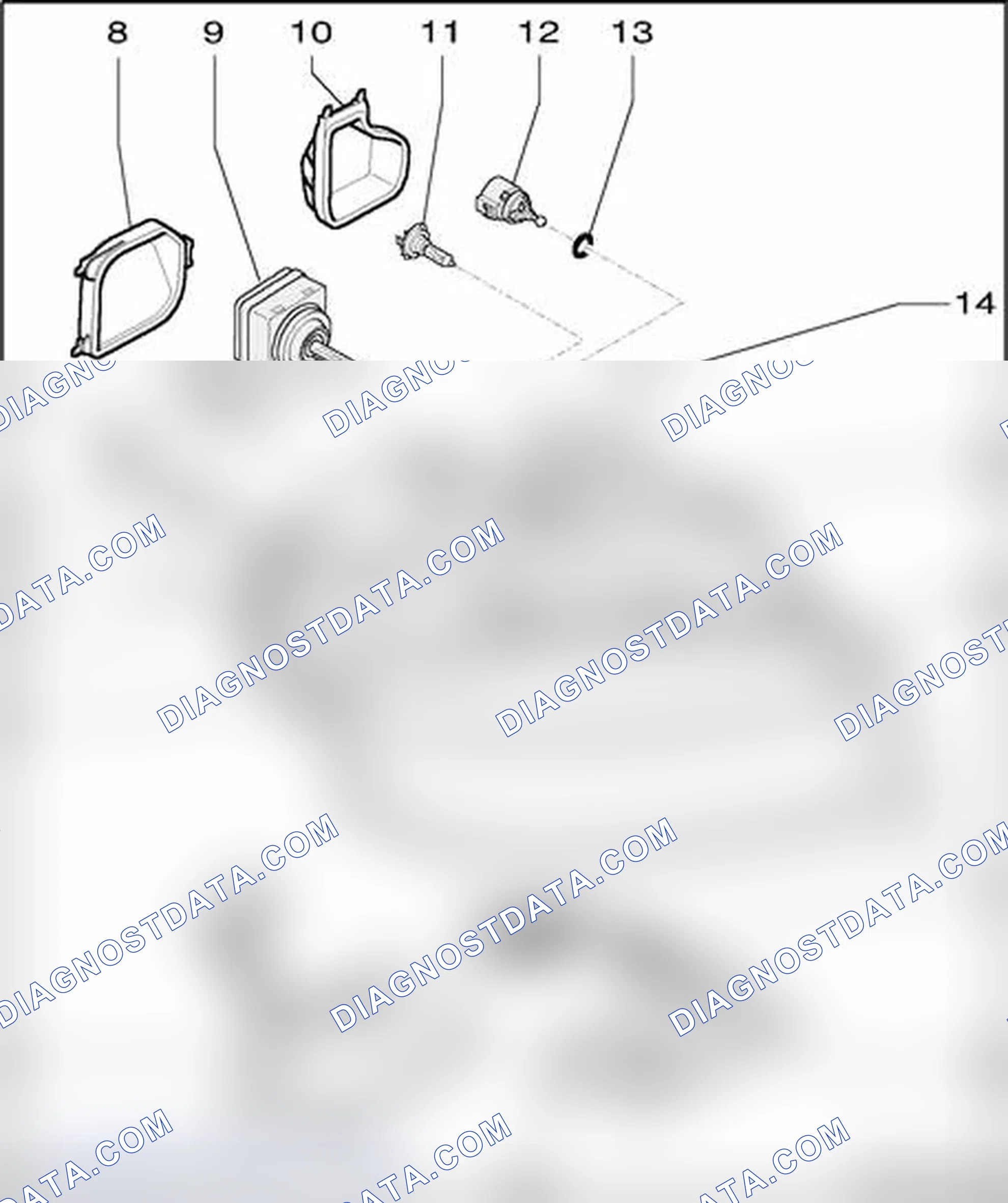 Scheme 212: Headlamps with High Intensity Gas Discharge (HID) Lamps, assembly