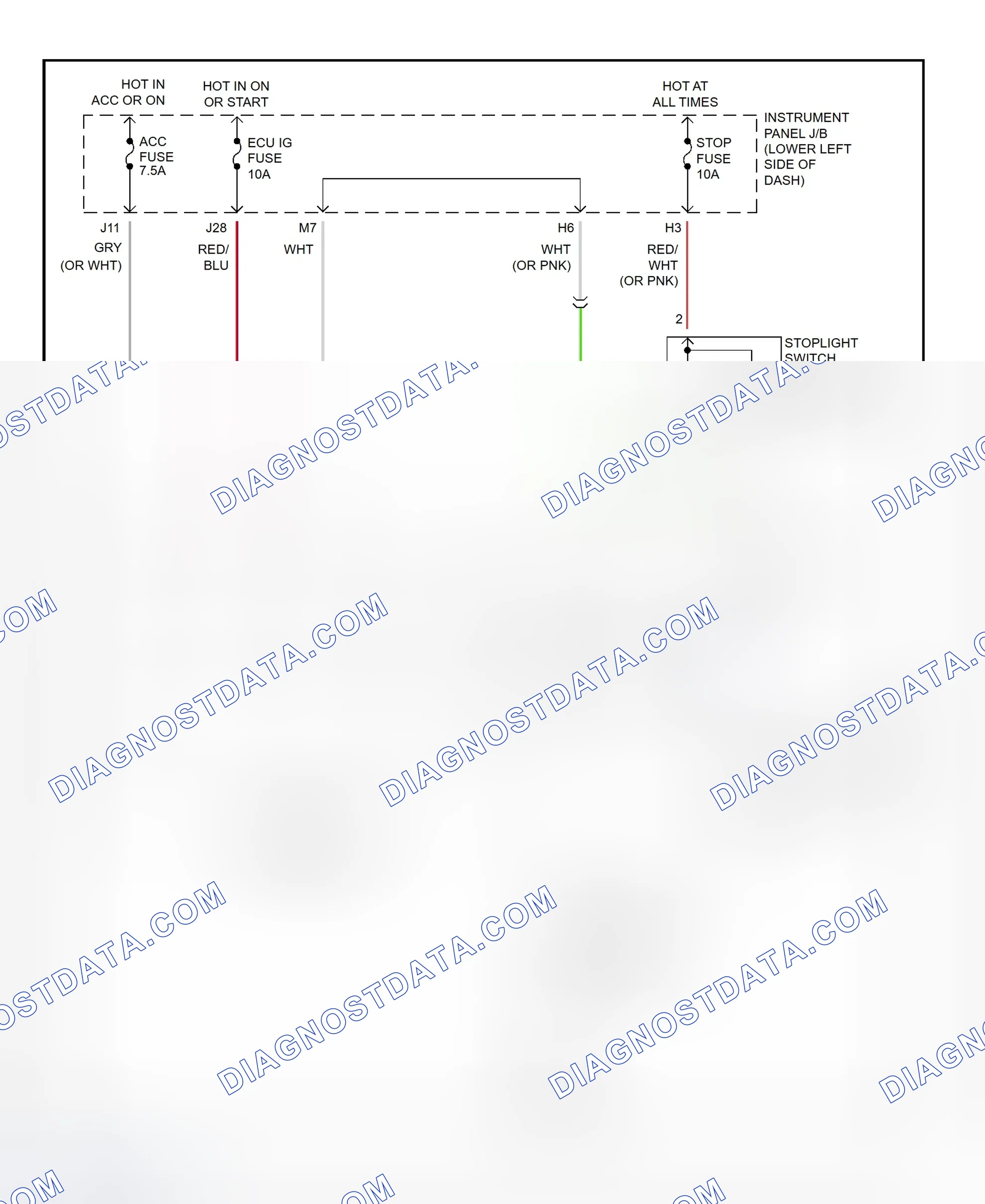 Scheme 414: Shift Interlock System Wiring Diagram (2001 - Toyota RAV4)