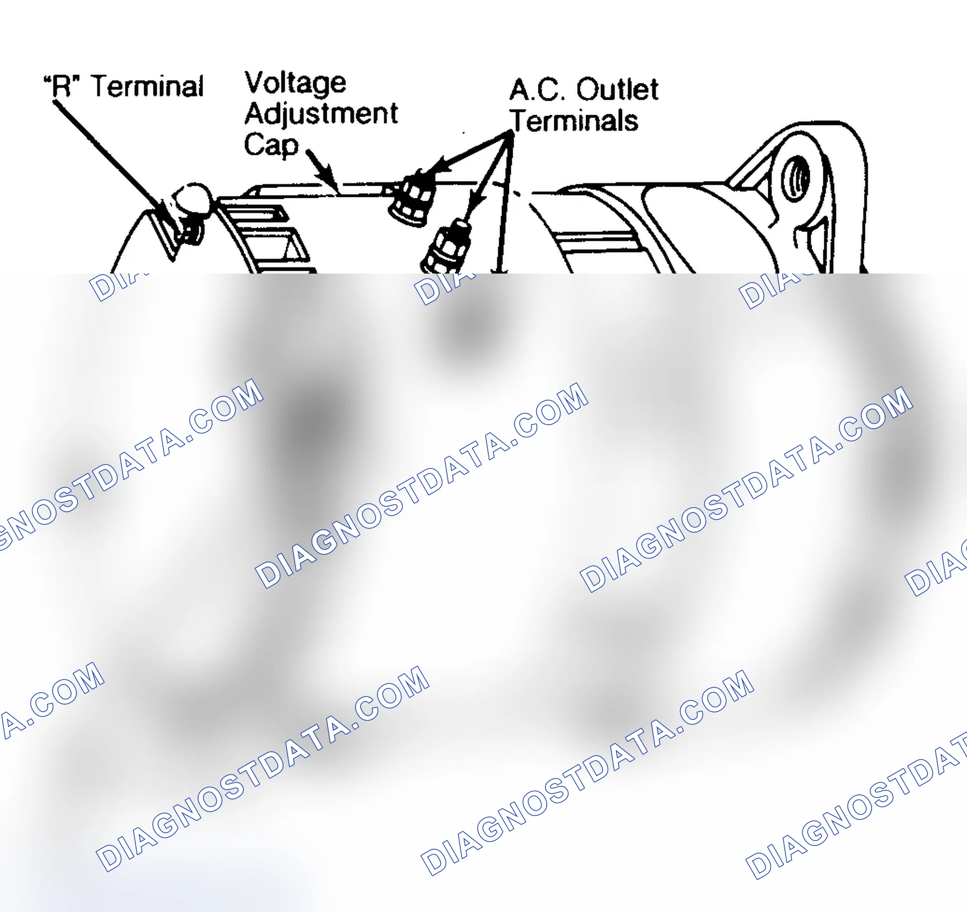 Scheme 6: Identification of Delcotron Terminal Locations For 27SI heavy-duty alternator only.