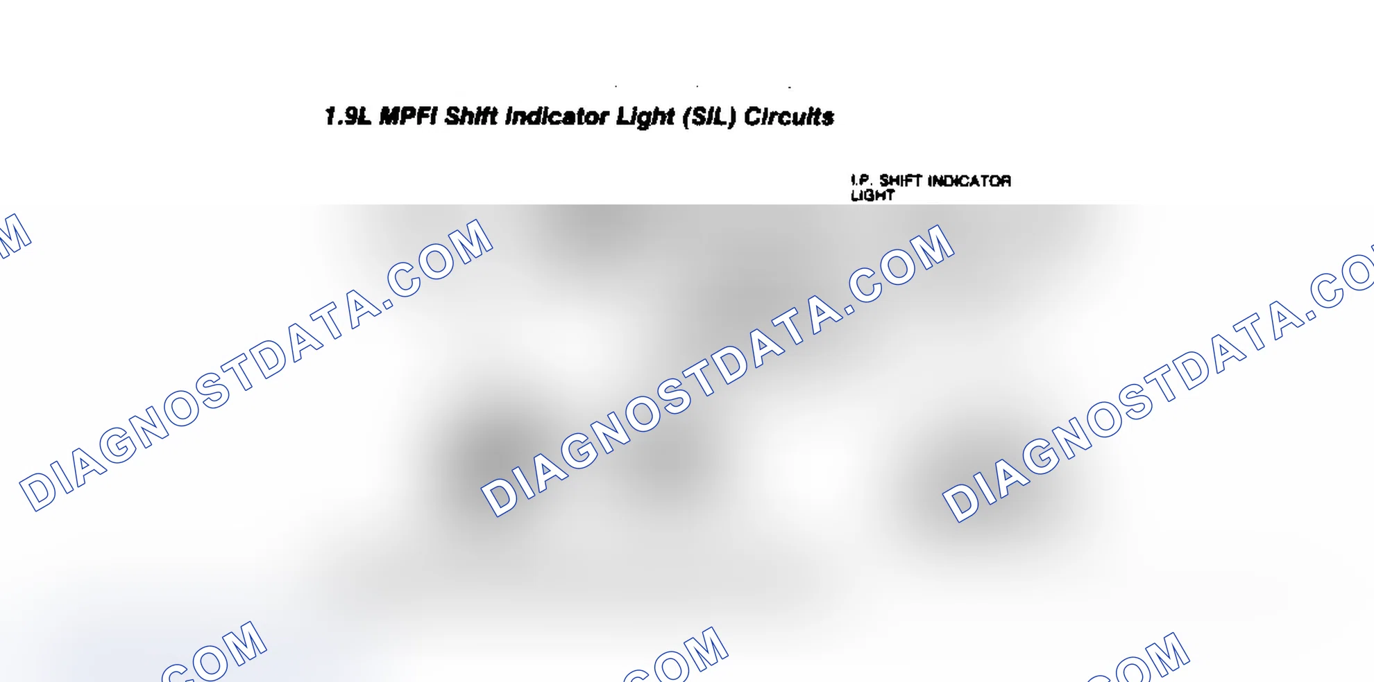 Scheme 100: 1.9L MPFI Shift Indicator Light (SIL) Circuits