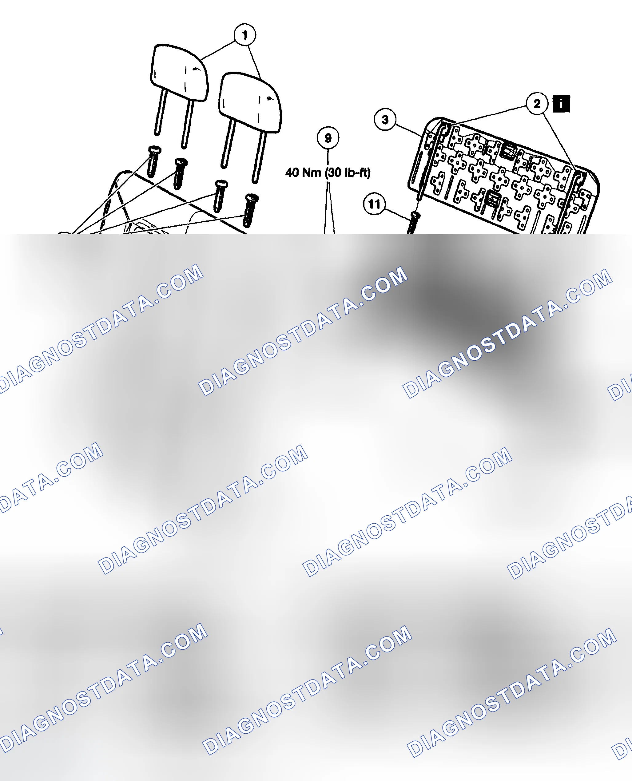 Scheme 210: Rear Seat Backrest - Third Row