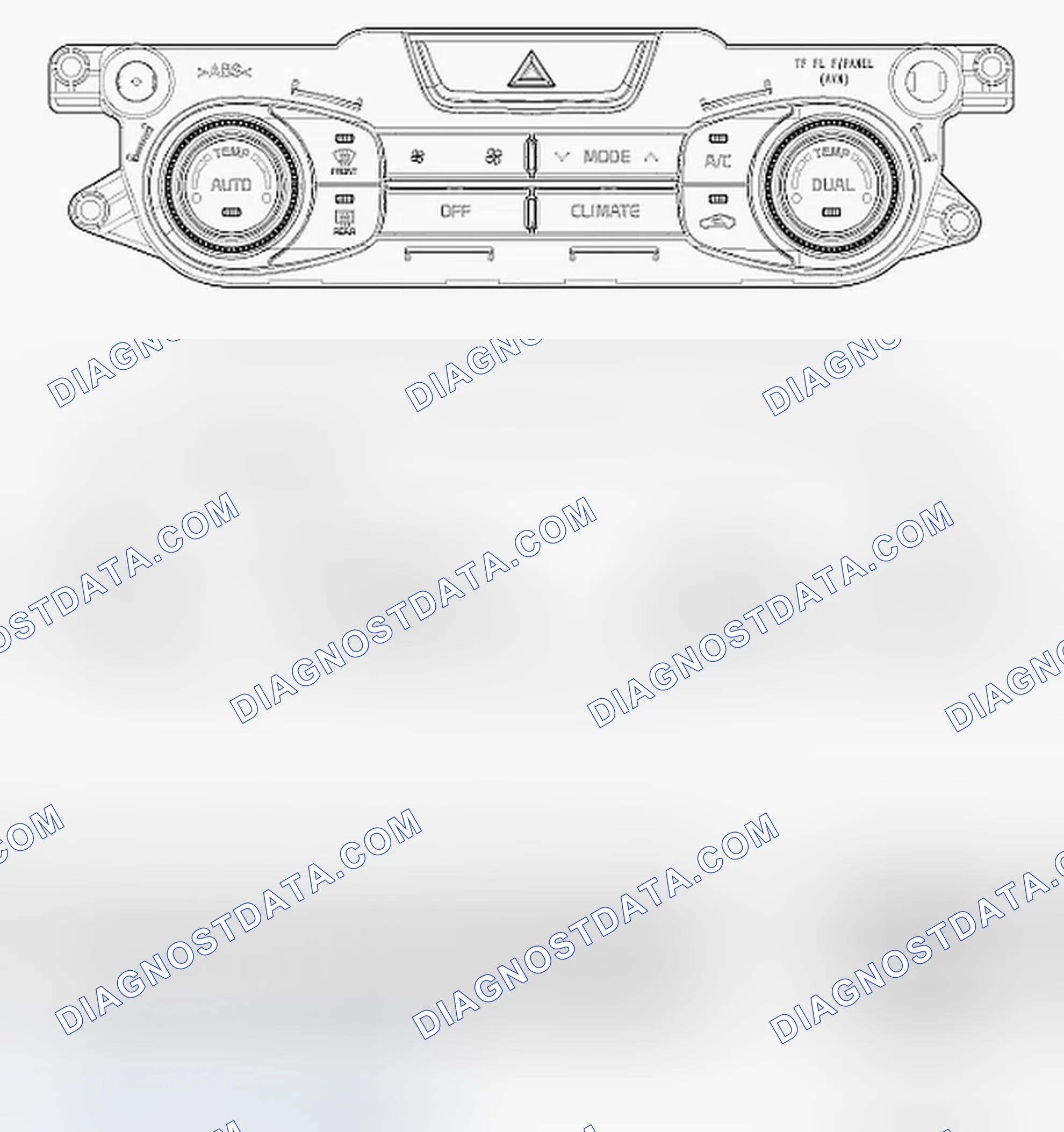 Scheme 88: Control Panel (Dual A/C & Heater Controller - B)