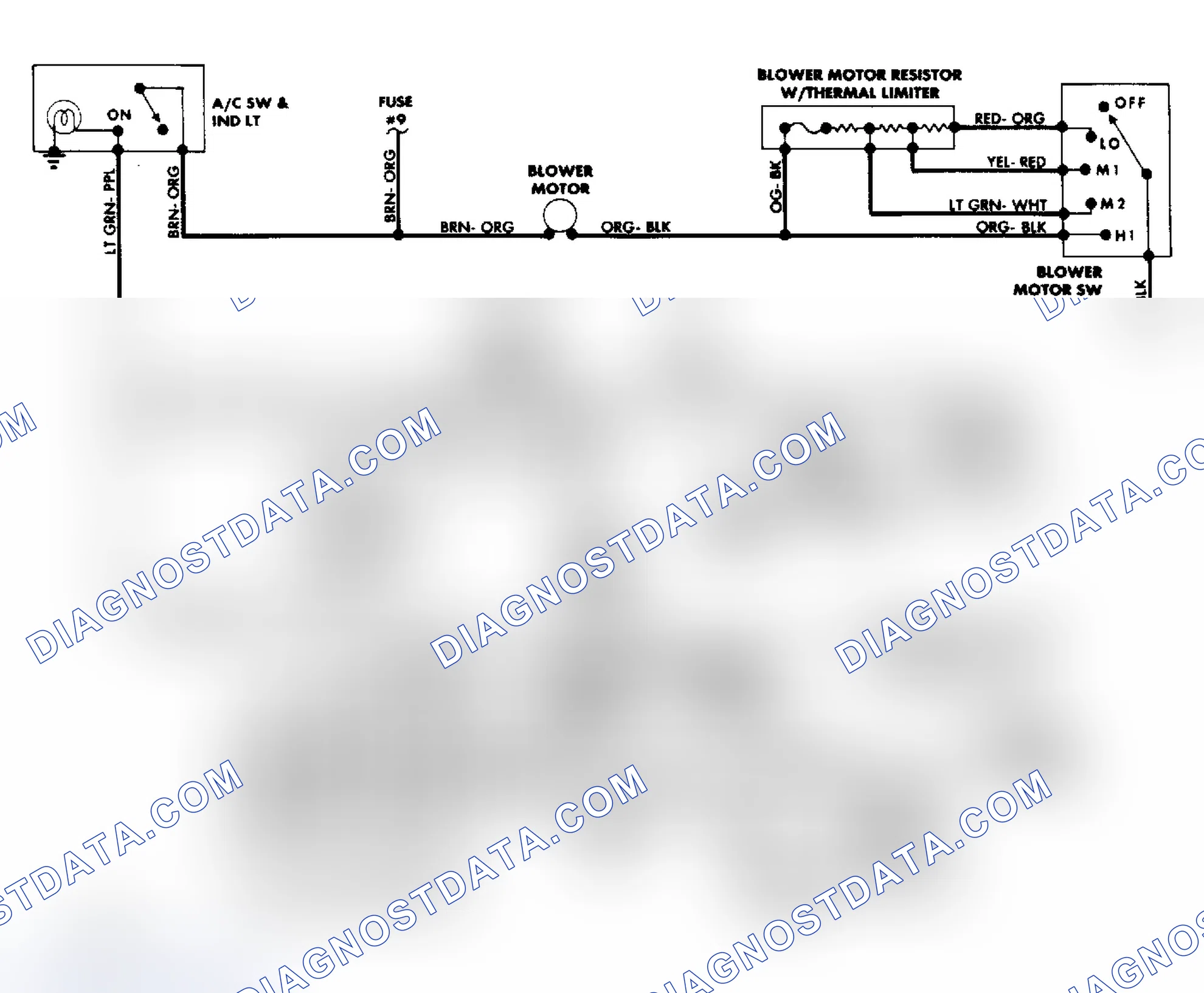 Scheme 8: 1986-87 Bronco II & Ranger A/C-Heater Wiring Diagram