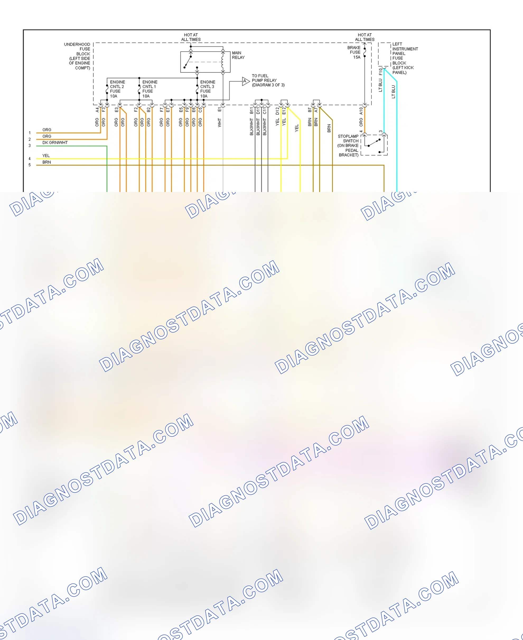 Scheme 205: PCM Wiring Diagram (Saturn L300 & LW300 - 3.0L - 2 Of 3)