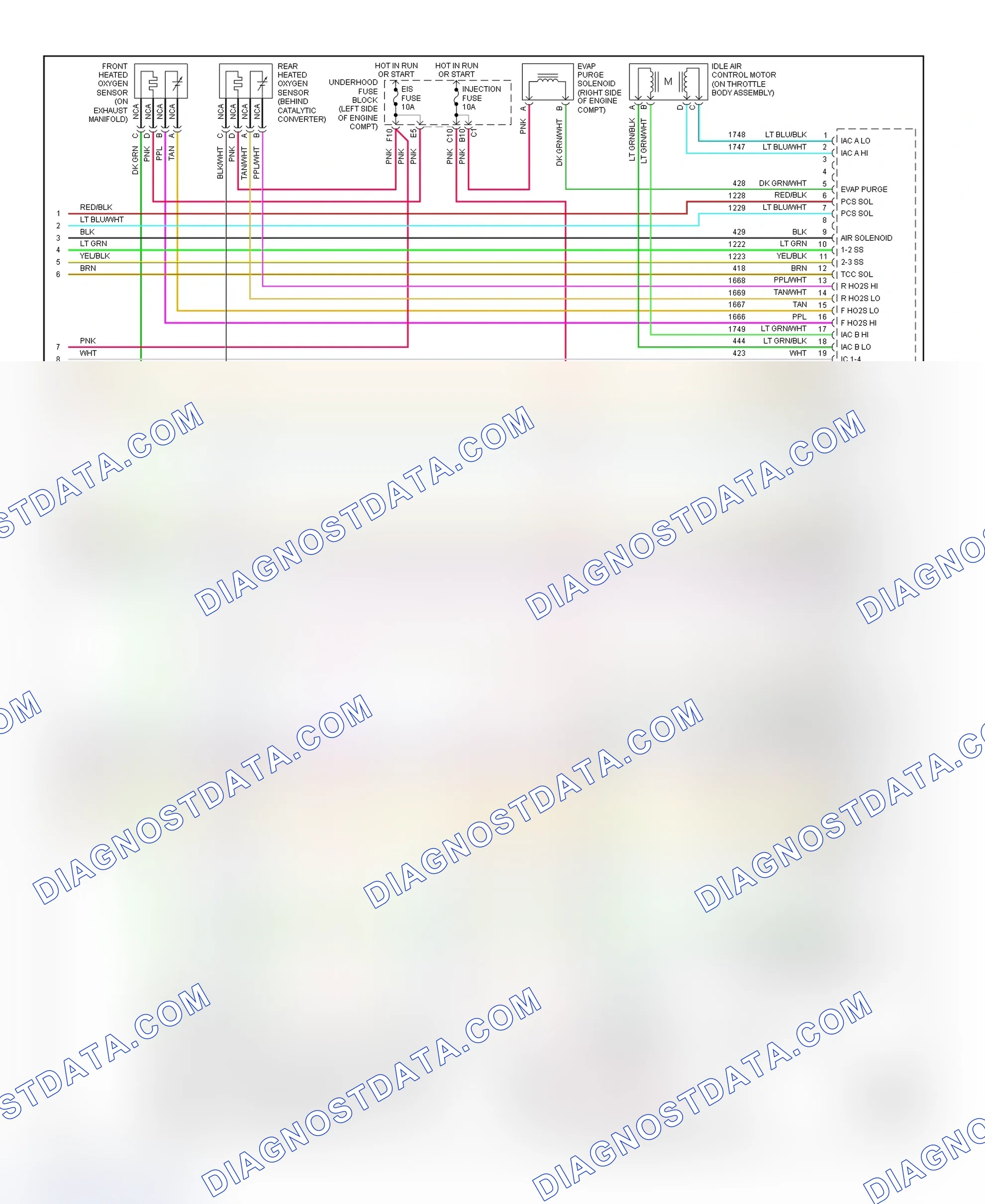 Scheme 203: PCM Wiring Diagram (Saturn L100, L200 & LW200 - 2.2L - 4 Of 4)