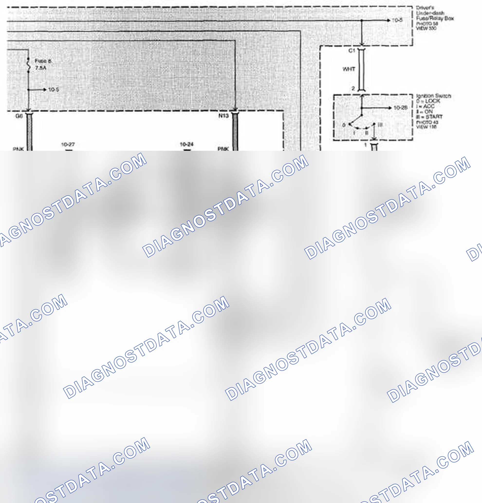 Scheme 188: Starting System Circuit Diagram - Without Keyless Access (Page 21-1)