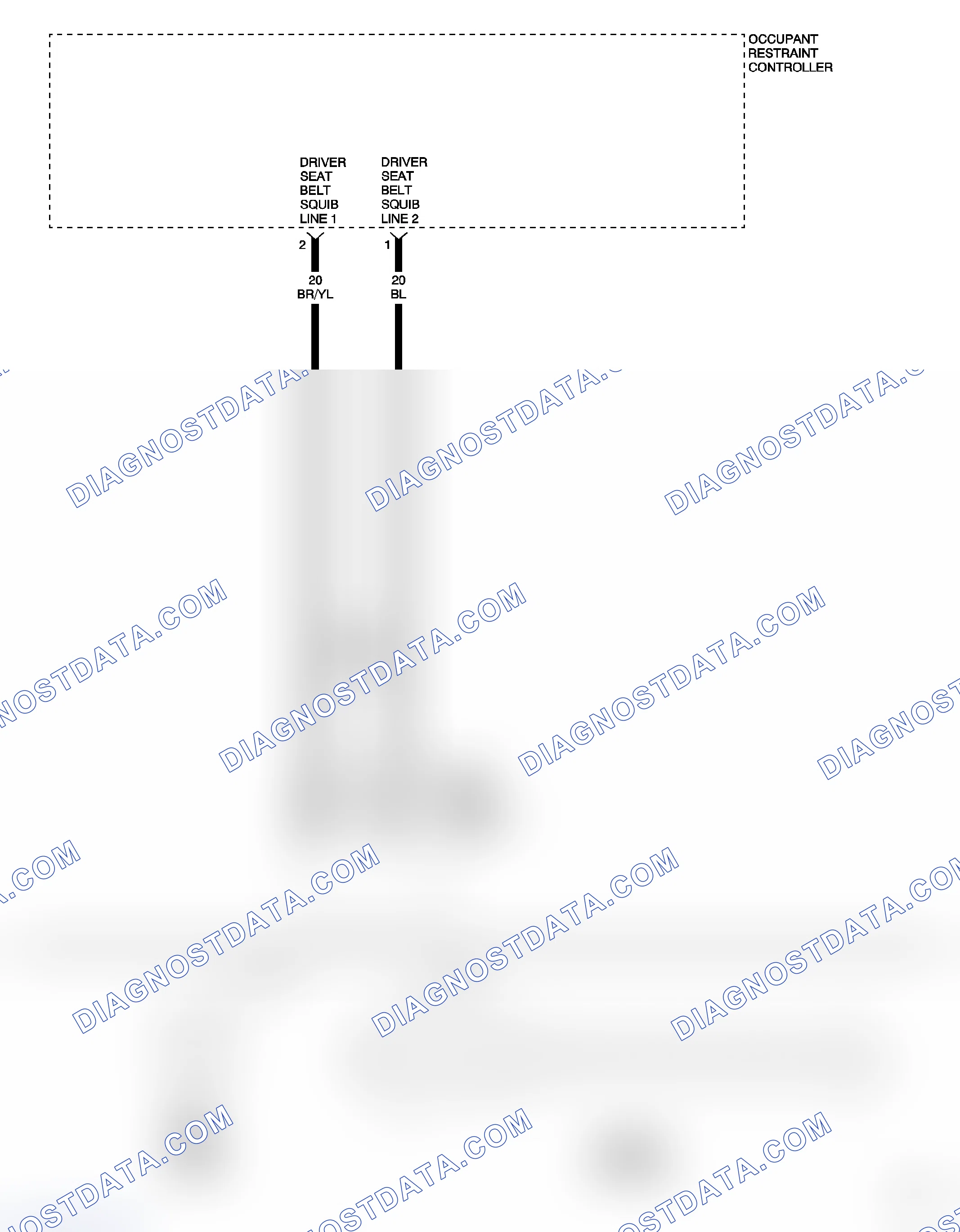 Scheme 73: DRIVER SEAT BELT TENSIONER SQUIB CIRCUIT