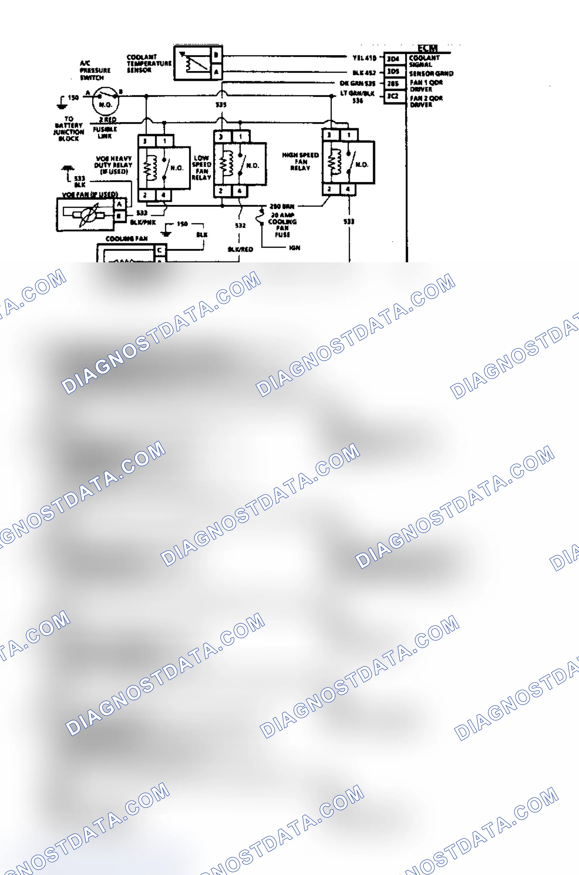 Scheme 58: Chart C-12A, Coolant Fan Check