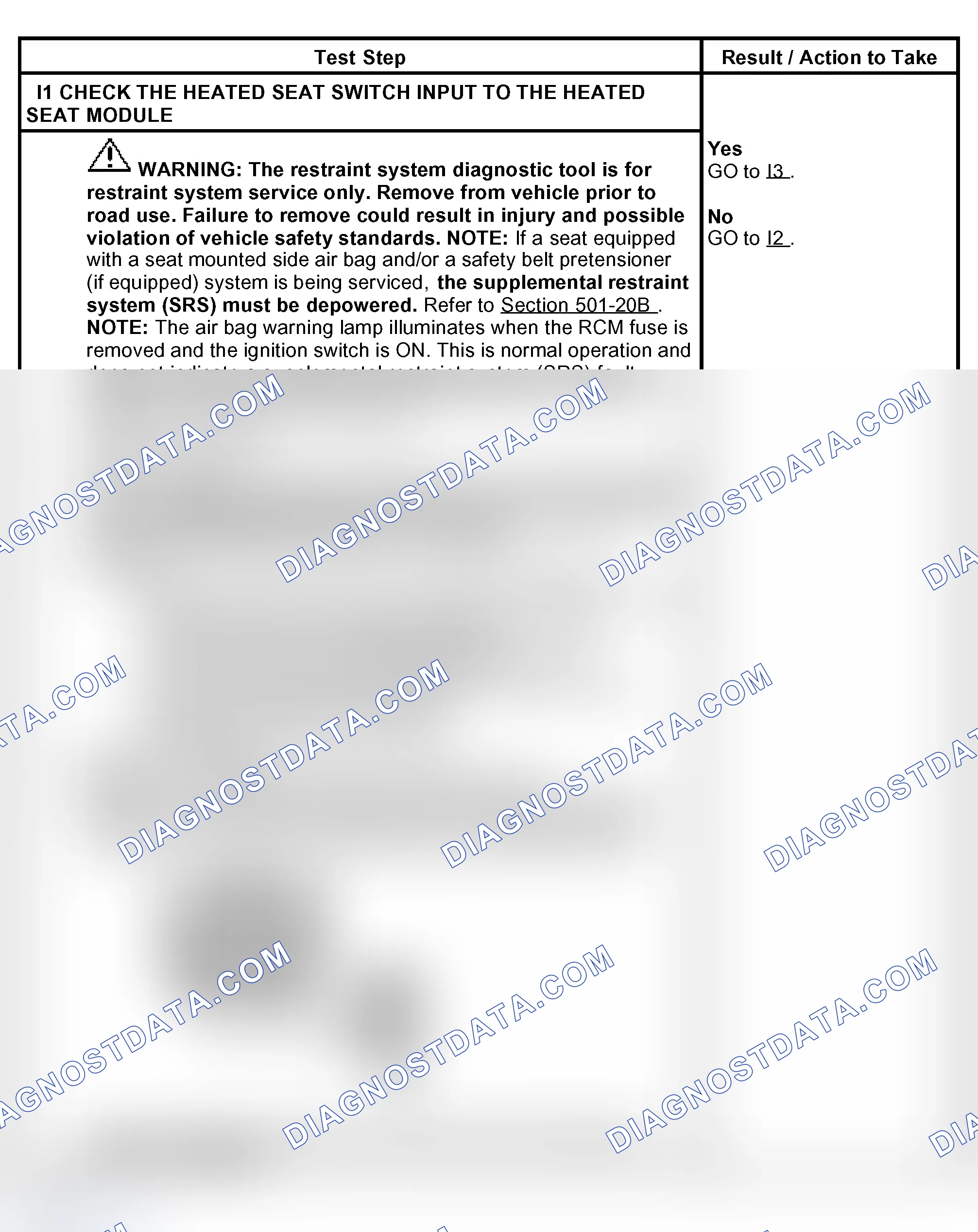 Scheme 37: PINPOINT TEST I: THE PASSENGER HEATED SEAT IS INOPERATIVE