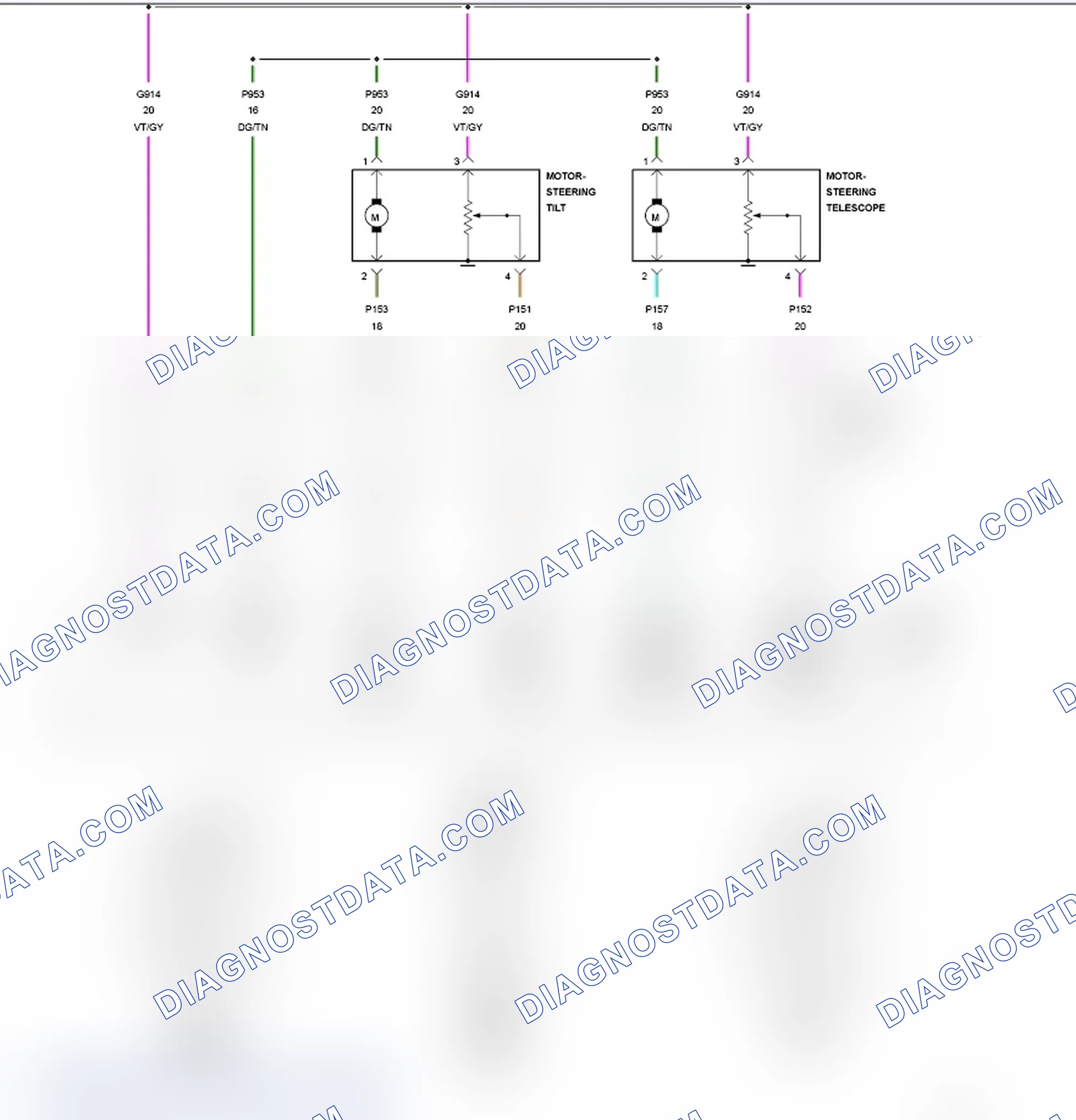 Scheme 135: B1D8B-11-STEERING COLUMN TELESCOPE POSITION SENSOR-CIRCUIT SHORT TO GROUND