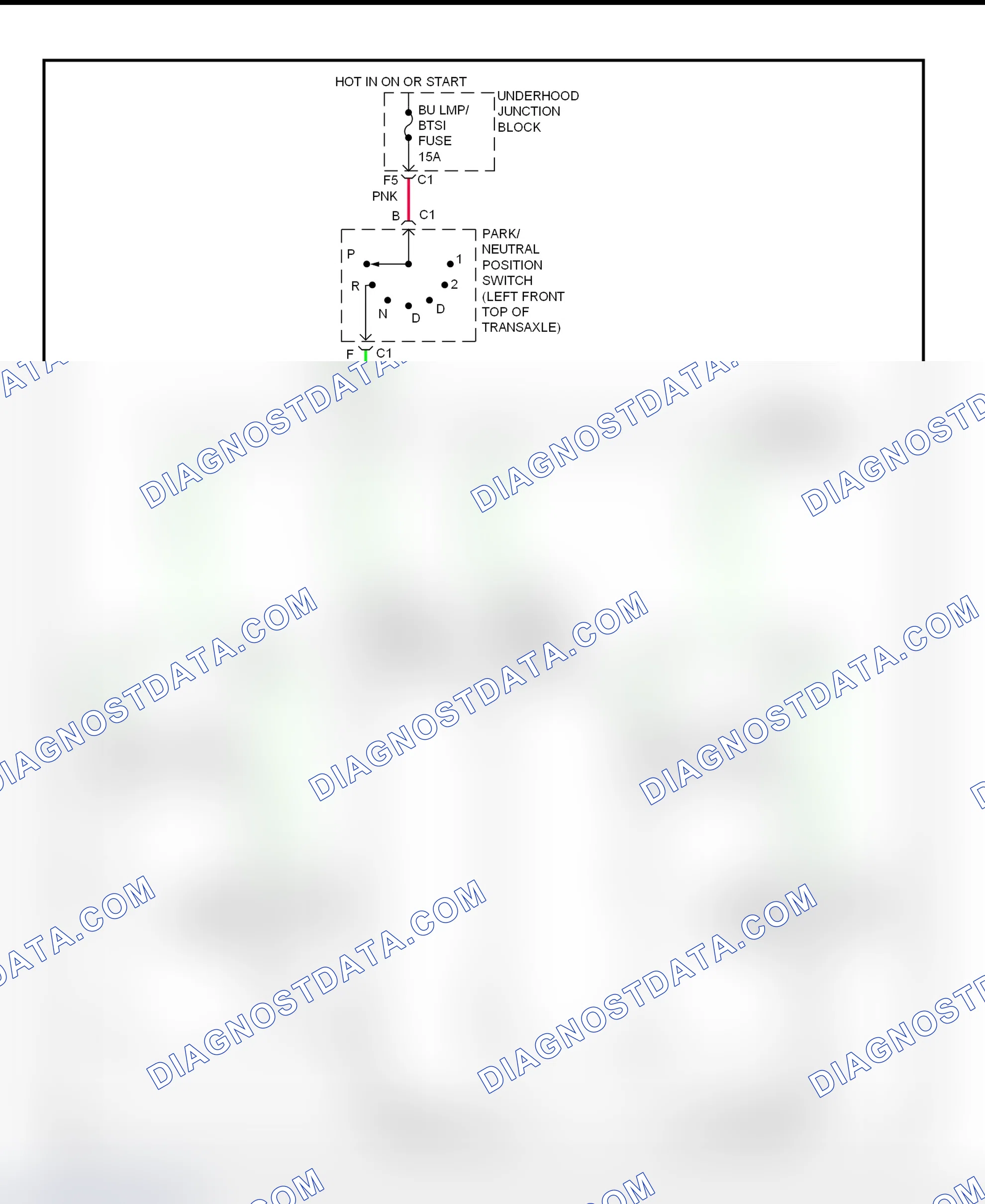 Scheme 44: Back-Up Lights Wiring Diagram (Alero & Grand Am)