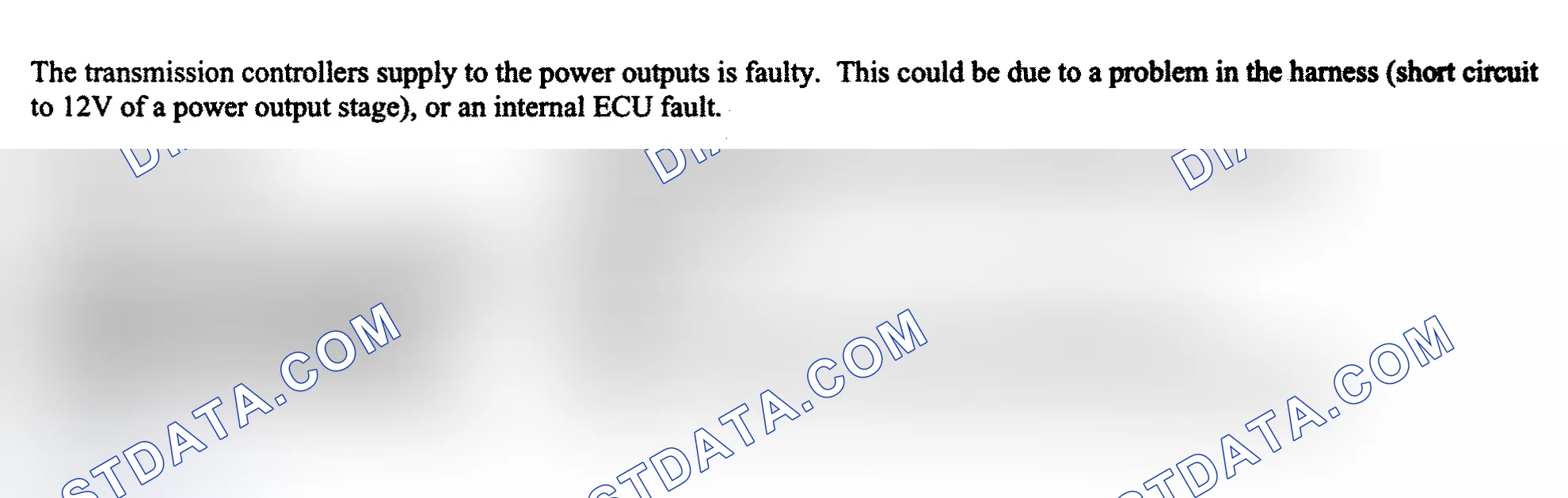 Scheme 26: FAULT CODE 01: TRANSMISSION RELAY CONTROL (RELAY STICKS, SHORT CIRCUIT)/SOLENOID VALVES POWER SUPPLY