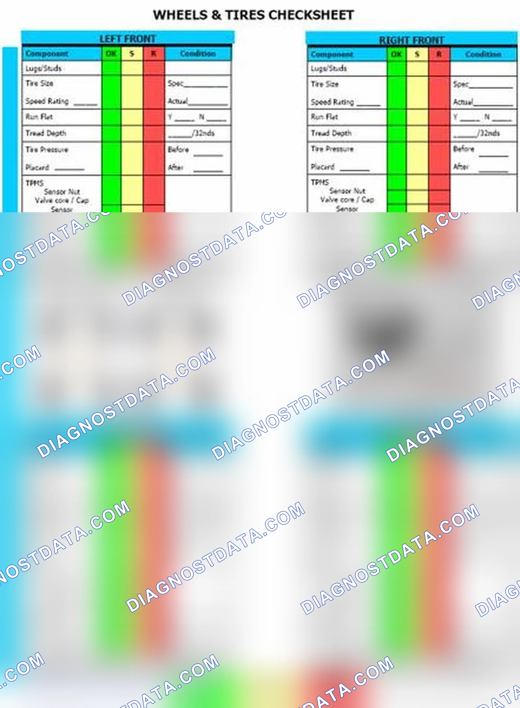 Scheme 35: Wheels & Tires Checksheet (2 Of 2)