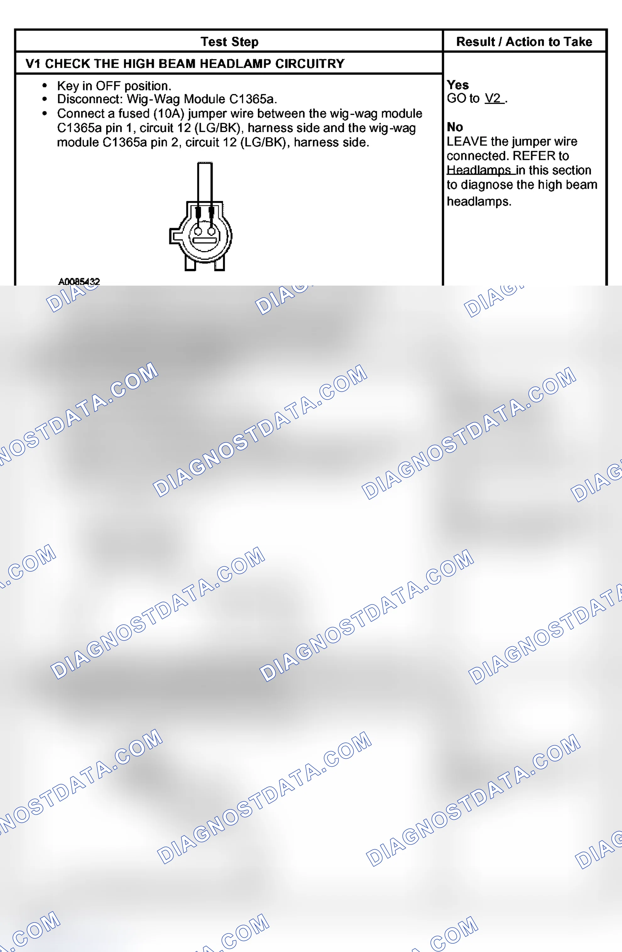 Scheme 60: PINPOINT TEST V: THE PUBLIC SAFETY LIGHTING COMPONENT DOES NOT OPERATE CORRECTLY - ALTERNATING FLASH