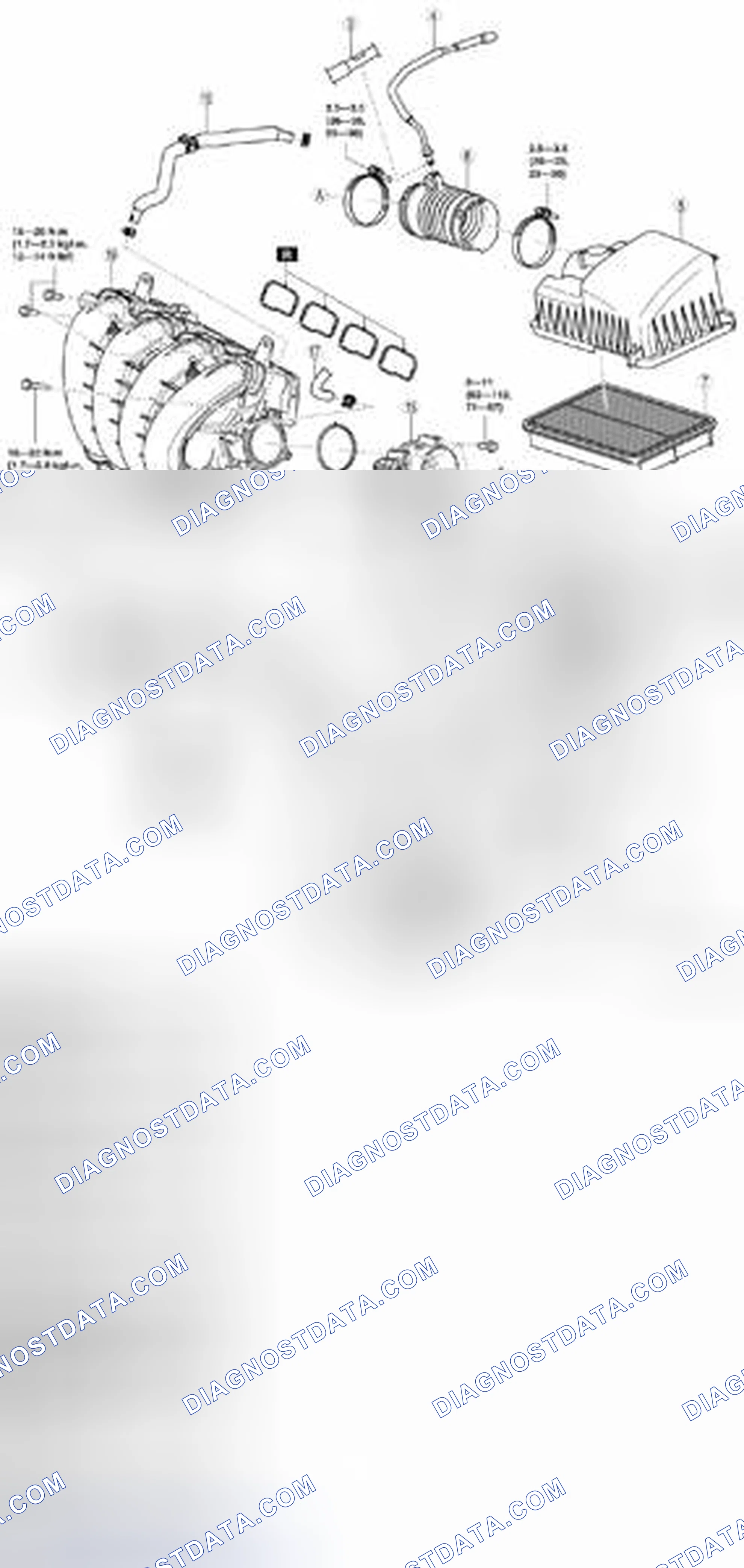 Scheme 170: Intake-Air System With Torque Specifications