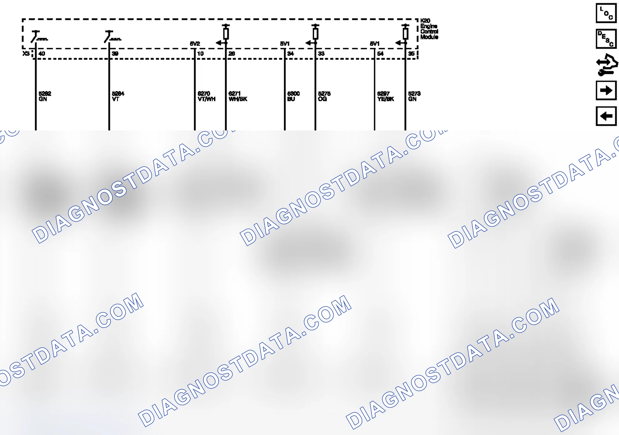 Scheme 47: Ignition Controls- Camshaft, Crankshaft and Knock Wiring Schematics