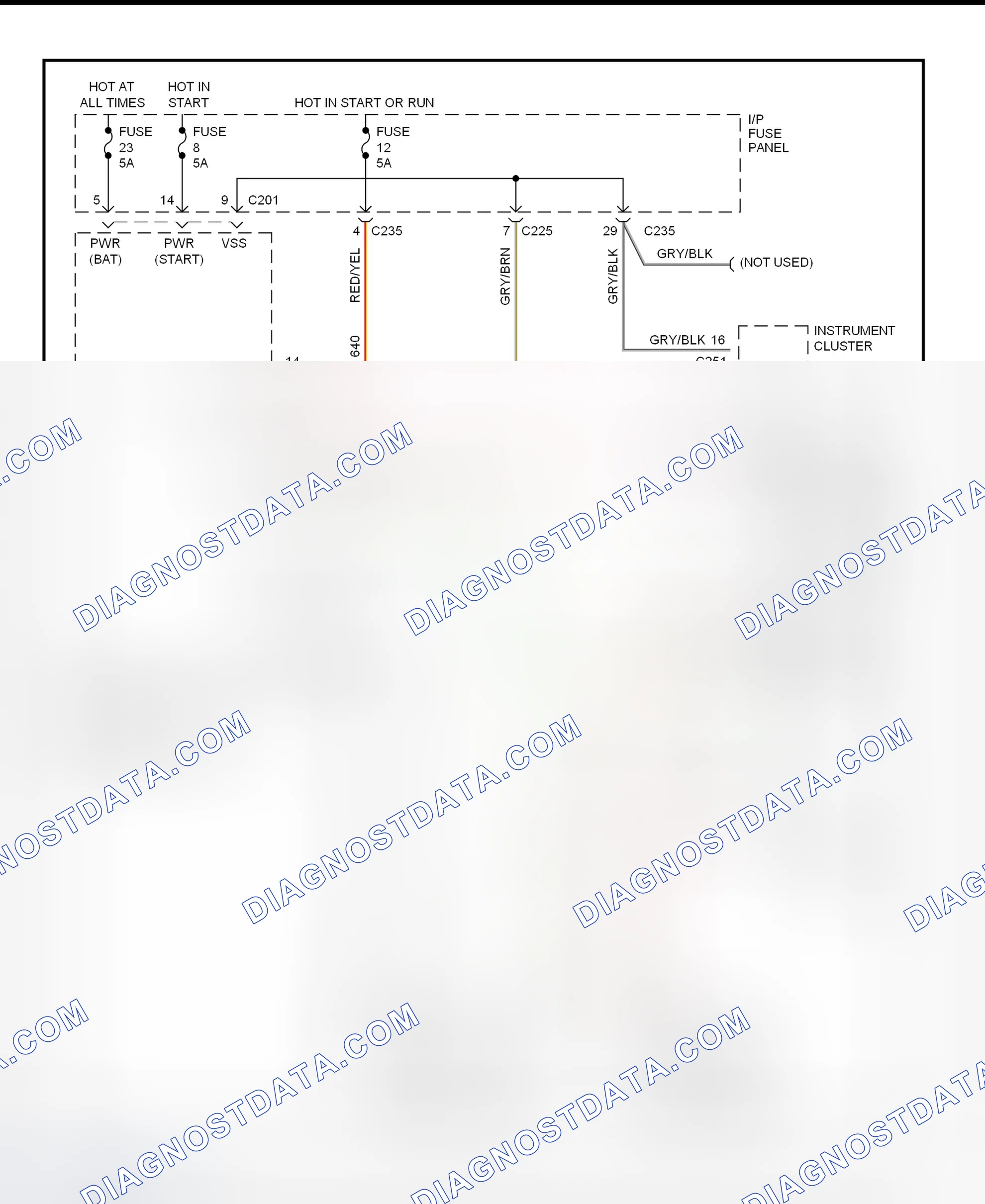 Scheme 1: Variable Assist Power Steering Wiring Diagram (1996 Sable & Taurus Except SHO)