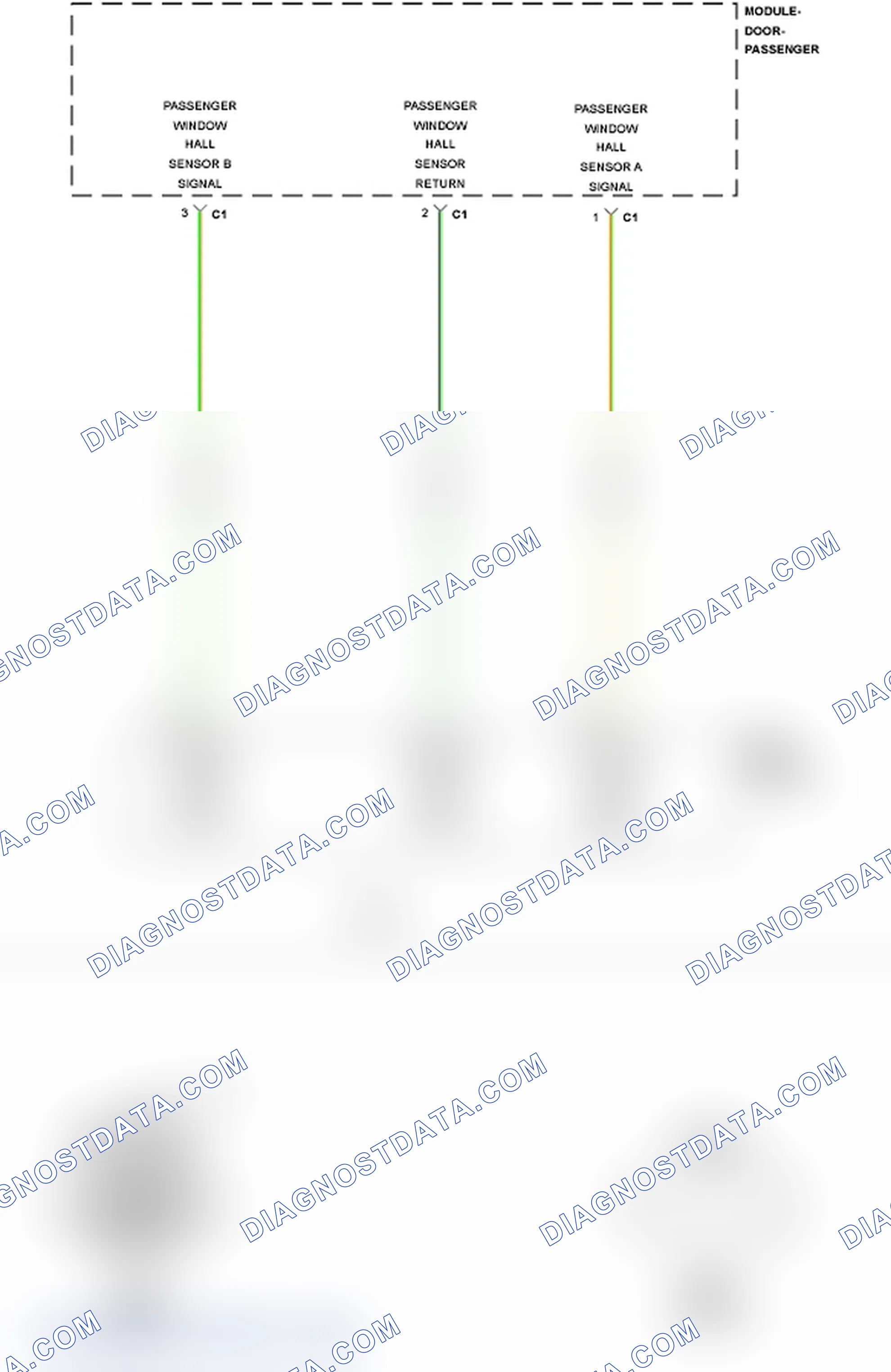 Scheme 342: B1865-PASSENGER WINDOW POSITION SENSOR CIRCUIT PERFORMANCE