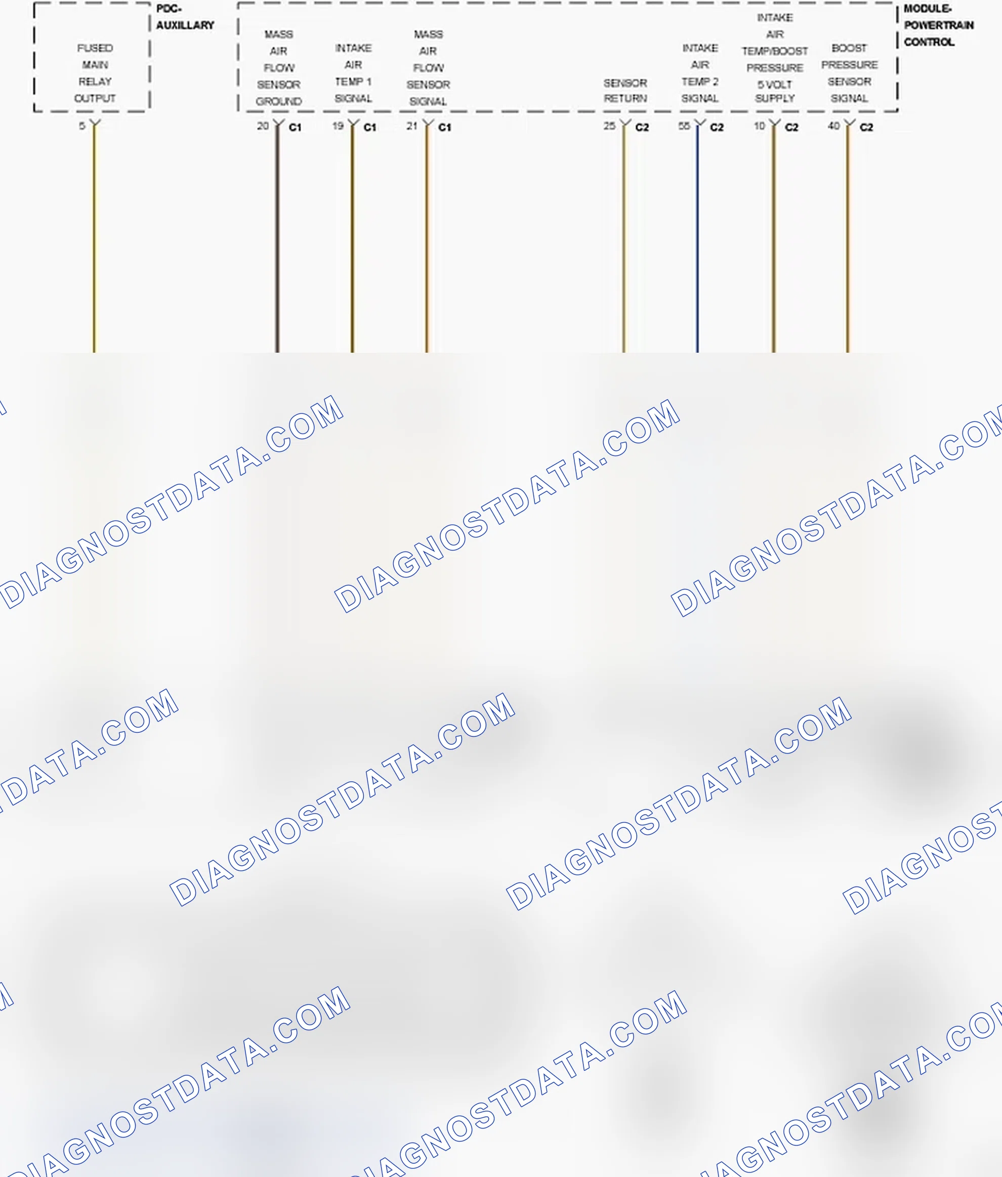 Scheme 530: P0097-INTAKE AIR TEMPERATURE SENSOR 2 CIRCUIT LOW