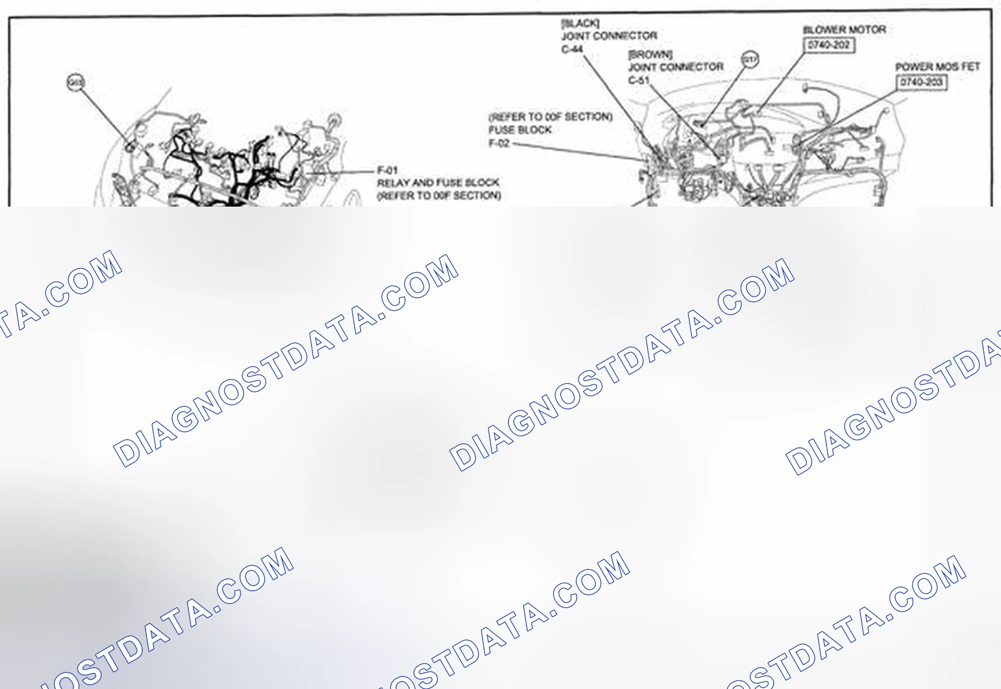 Scheme 211: Heater And Air Conditioner System (Auto A/C) Wiring Diagram - 0740-2a (2 Of 2)