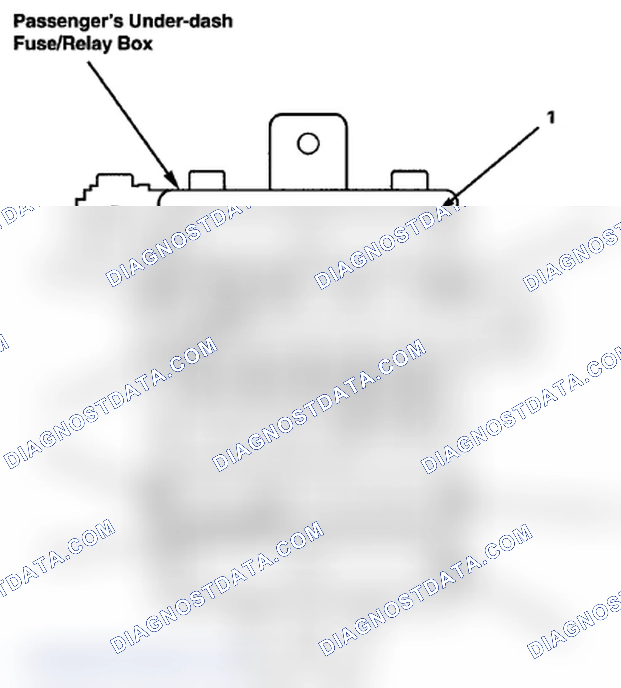 Scheme 348: Passenger's Under-Dash Fuse/Relay Box (6-11)